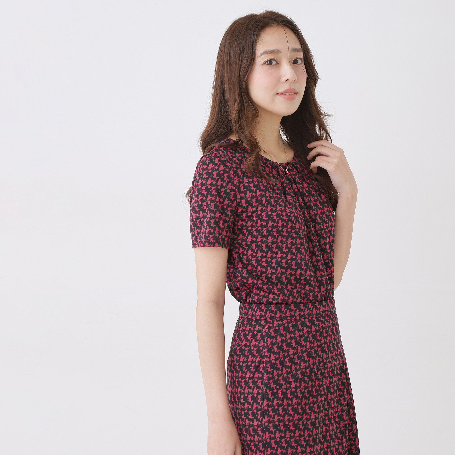 COUP DE CHANCE「【手洗い可/日本製/セットアップ可】幾何柄カットソー」|Tシャツ・カットソー|