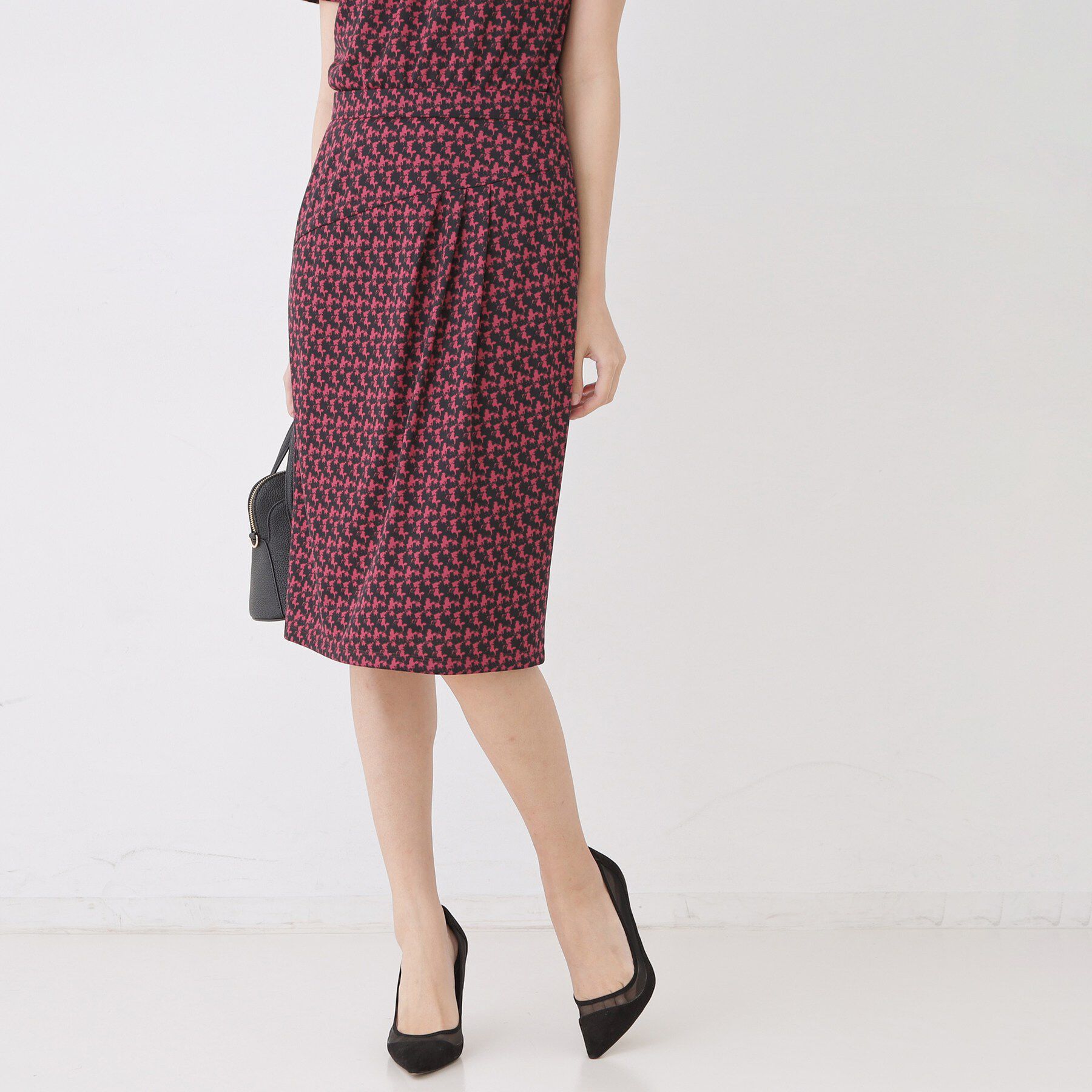 COUP DE CHANCE「【手洗い可／日本製／セットアップ可】幾何柄タイトスカート」|スカート|