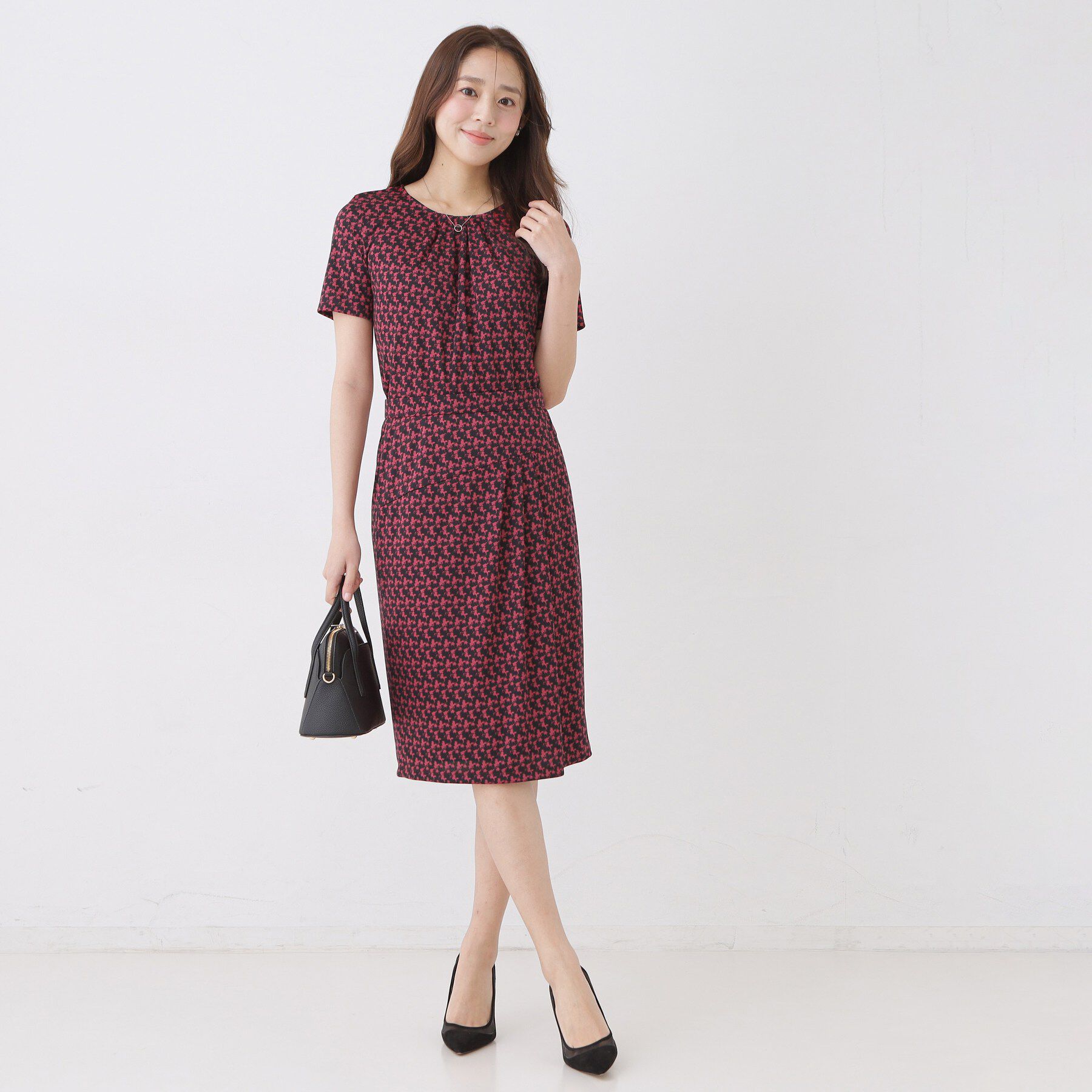 COUP DE CHANCE「【手洗い可／日本製／セットアップ可】幾何柄タイトスカート」|スカート|