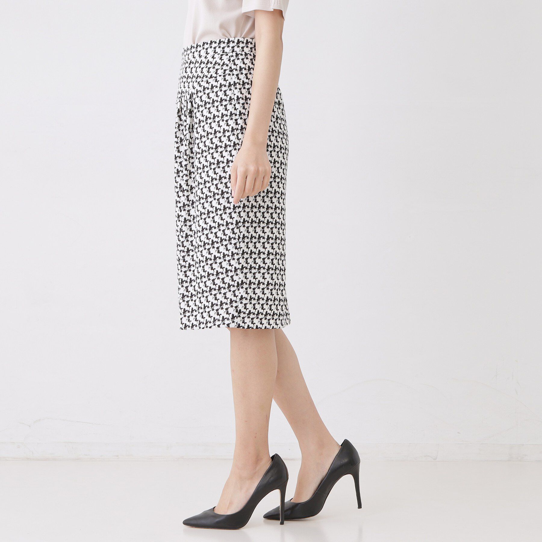 COUP DE CHANCE「【手洗い可／日本製／セットアップ可】幾何柄タイトスカート」|スカート|