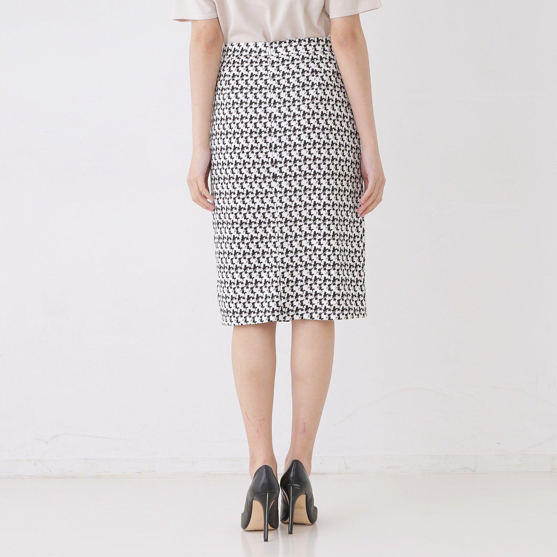 COUP DE CHANCE「【手洗い可／日本製／セットアップ可】幾何柄タイトスカート」|スカート|