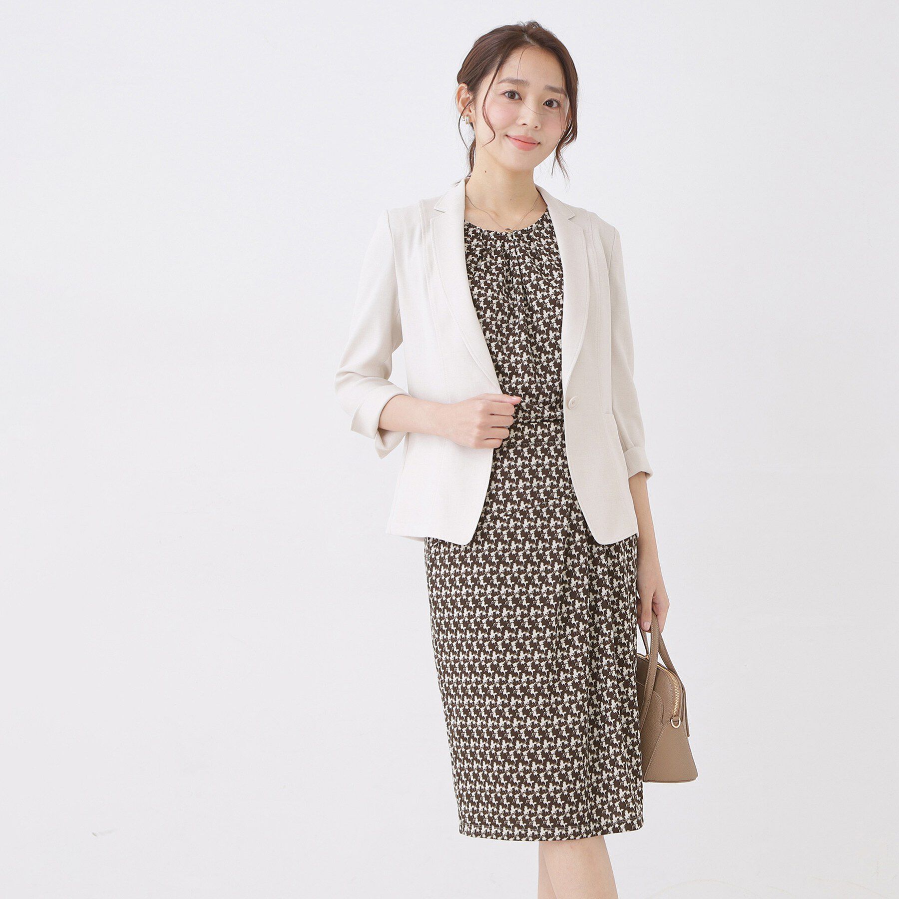 COUP DE CHANCE「【手洗い可／日本製／セットアップ可】幾何柄タイトスカート」|スカート|