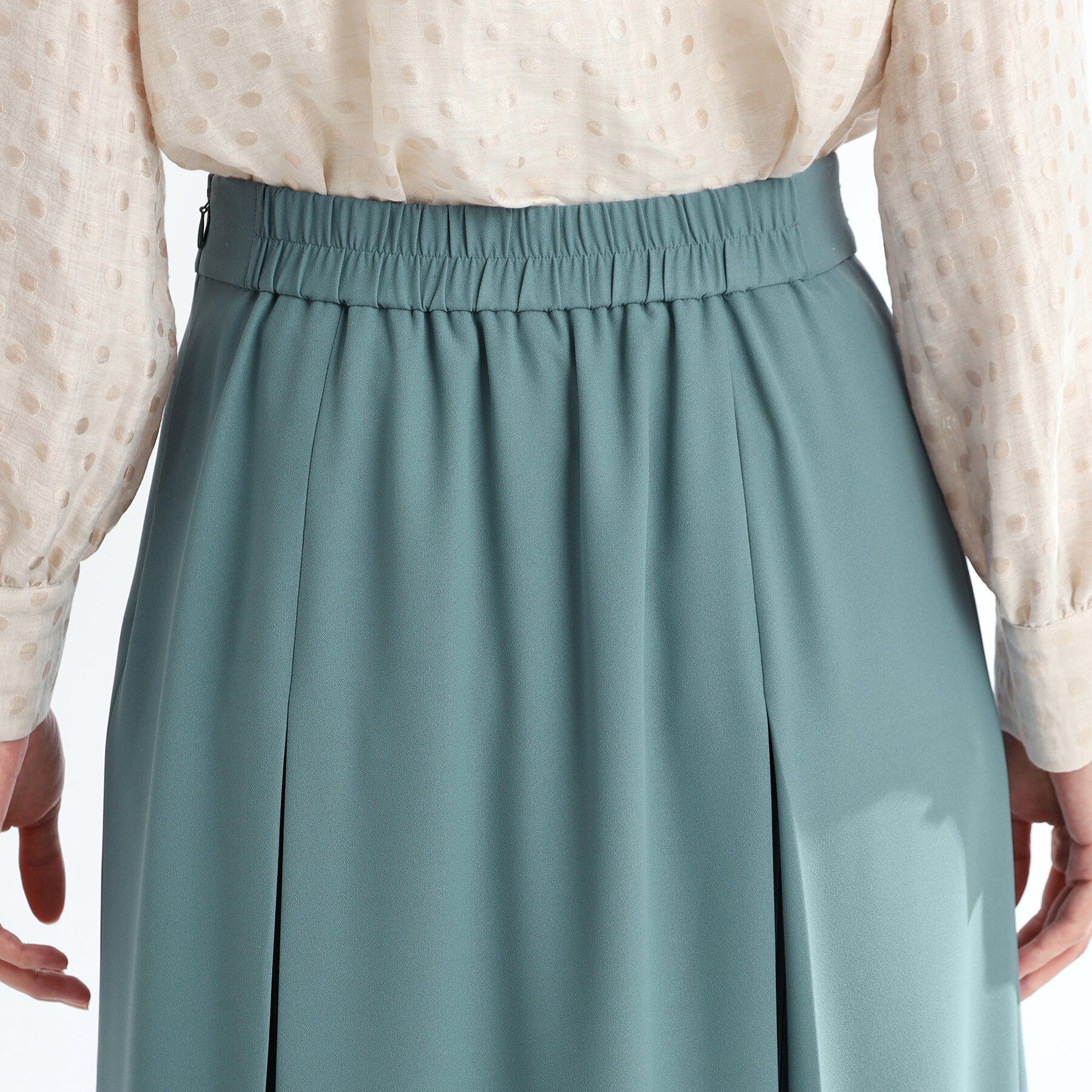 Reflect「【手洗い可】シフォンプリーツドッキングスカート」|スカート|