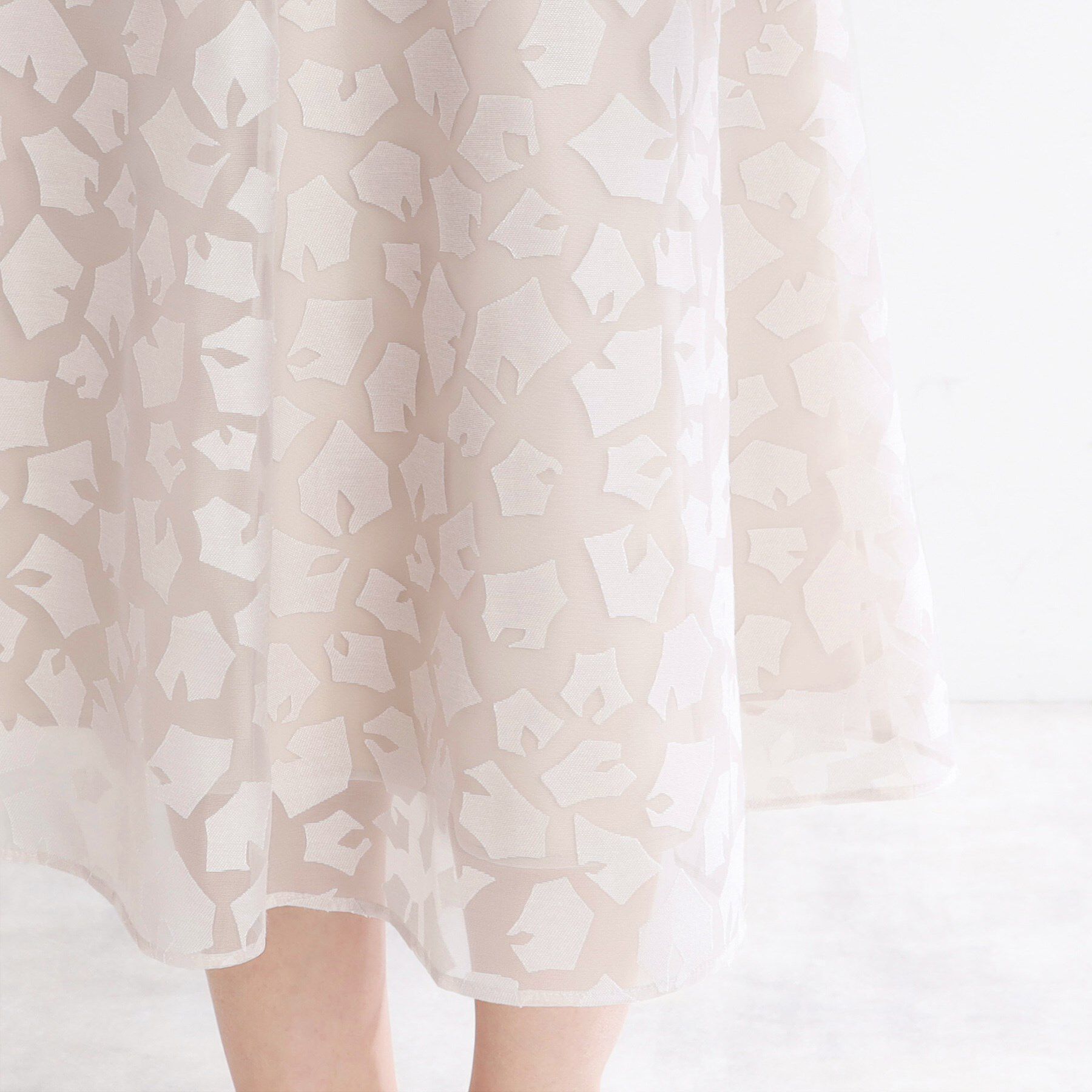 Reflect「【手洗い可】幾何柄オパールフレアスカート」|スカート|