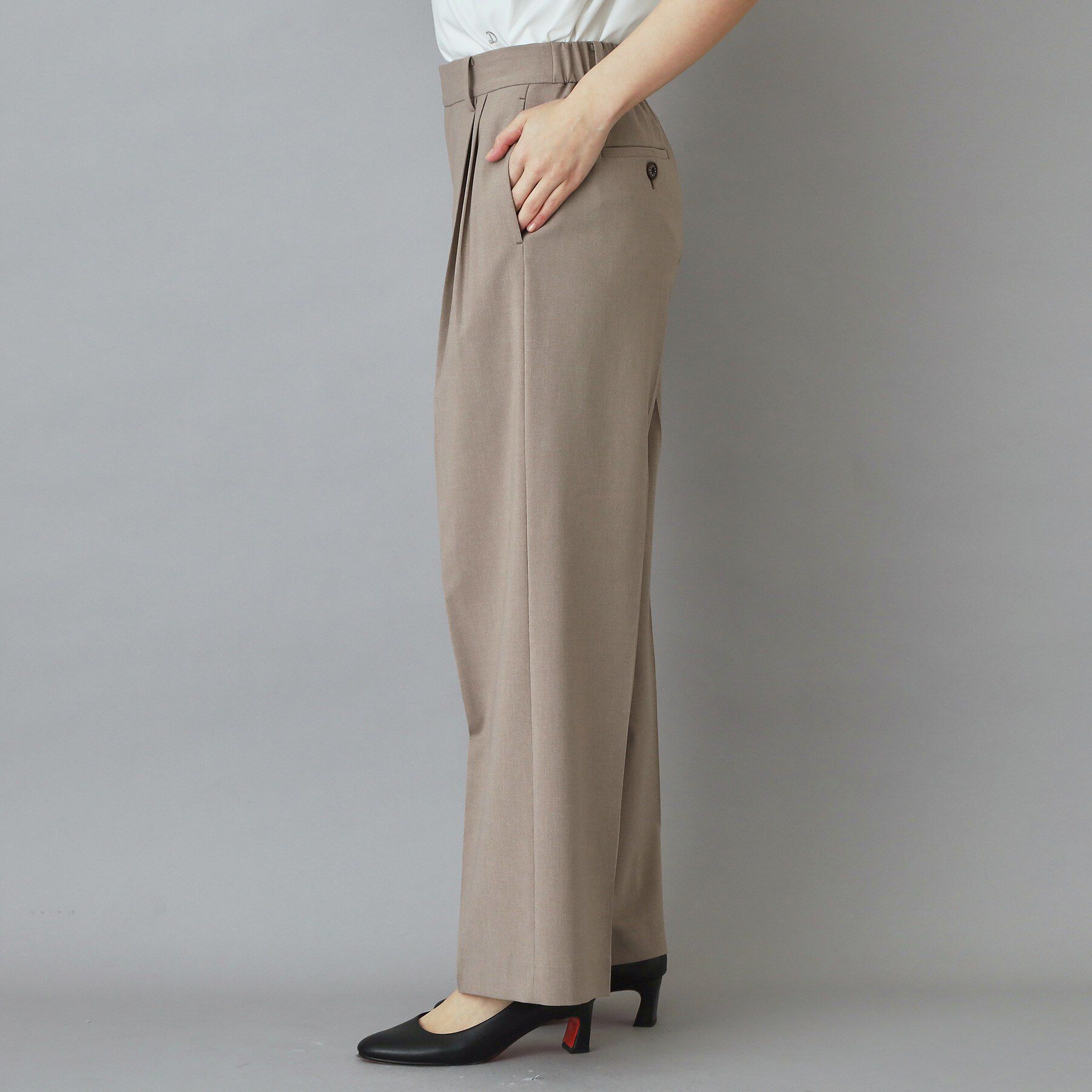 DRESSTERIOR「【大人MUSE5月号掲載】【セットアップ可】ウォッシャブルタックワイドパンツ」|その他|