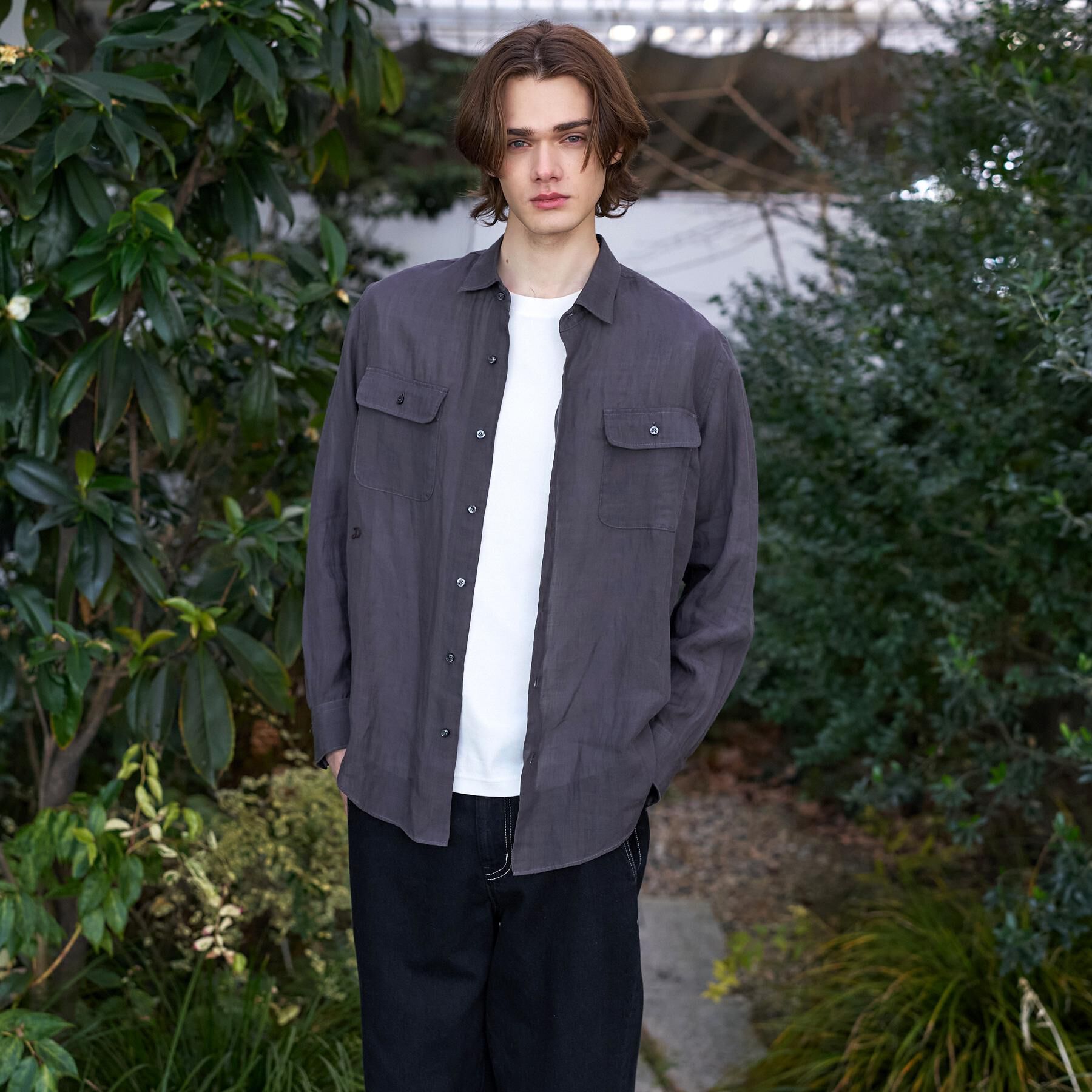 DRESSTERIOR「ガーメンドダイ ピュアリネンシャツ」|シャツ・ブラウス|