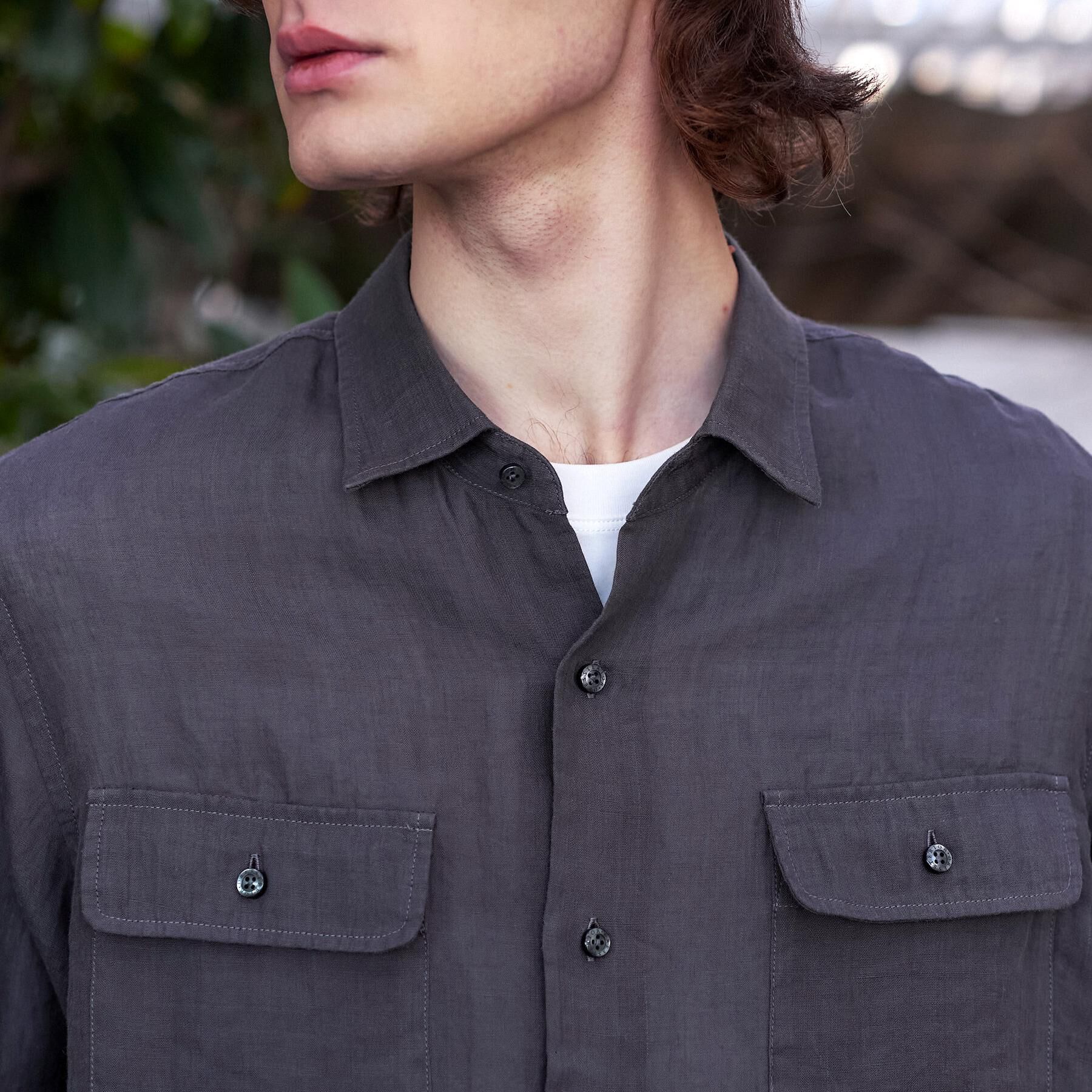 DRESSTERIOR「ガーメンドダイ ピュアリネンシャツ」|シャツ・ブラウス|