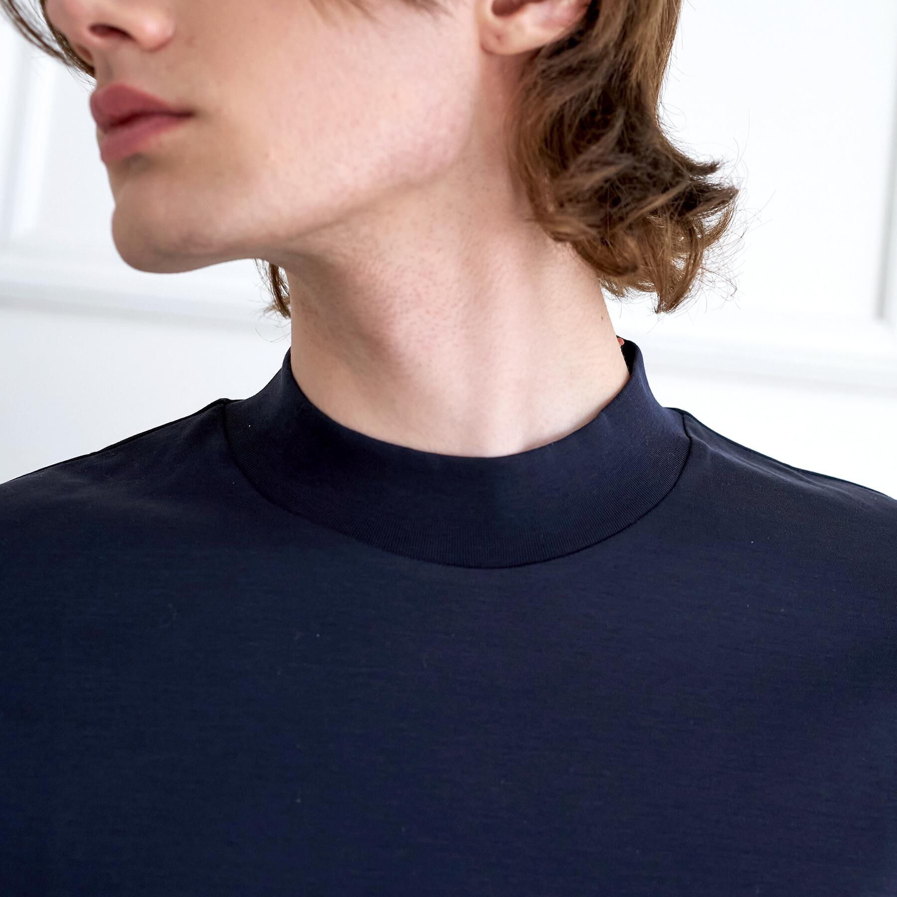 DRESSTERIOR「【接触冷感／抗菌防臭／消臭】ICE CLEAR COTTON モックネックTシャツ」|Tシャツ・カットソー|