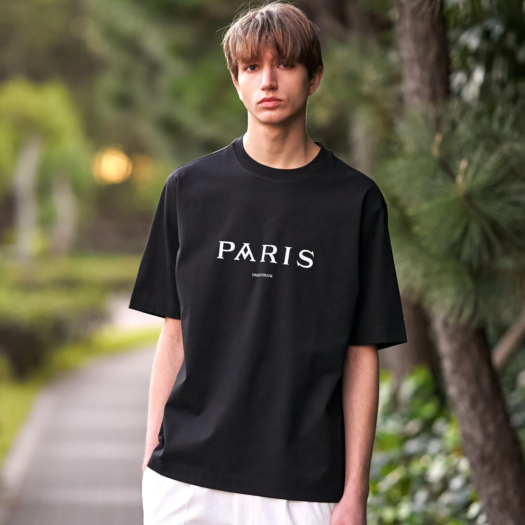 DRESSTERIOR「【接触冷感／UVカット／抗菌防臭／しわ防止】クールデオドラント ロゴTシャツ」|Tシャツ・カットソー|ブラック(019)