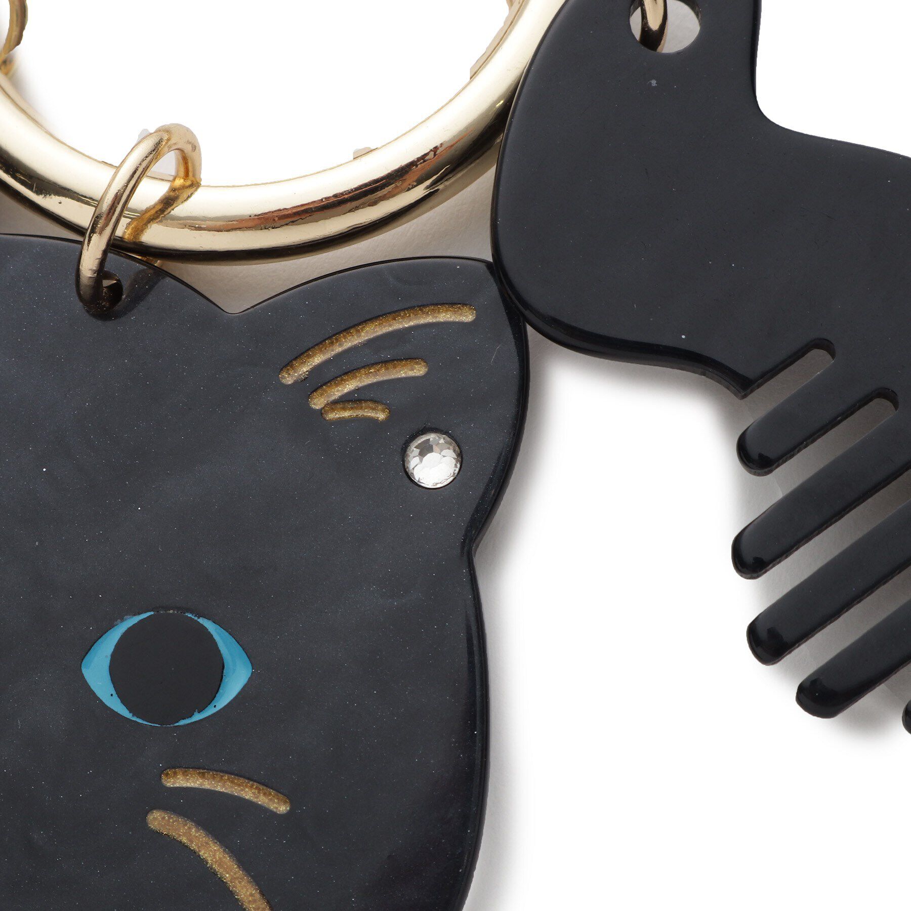 grove「ネコフェイスコームバッグチャーム」|キーケース|