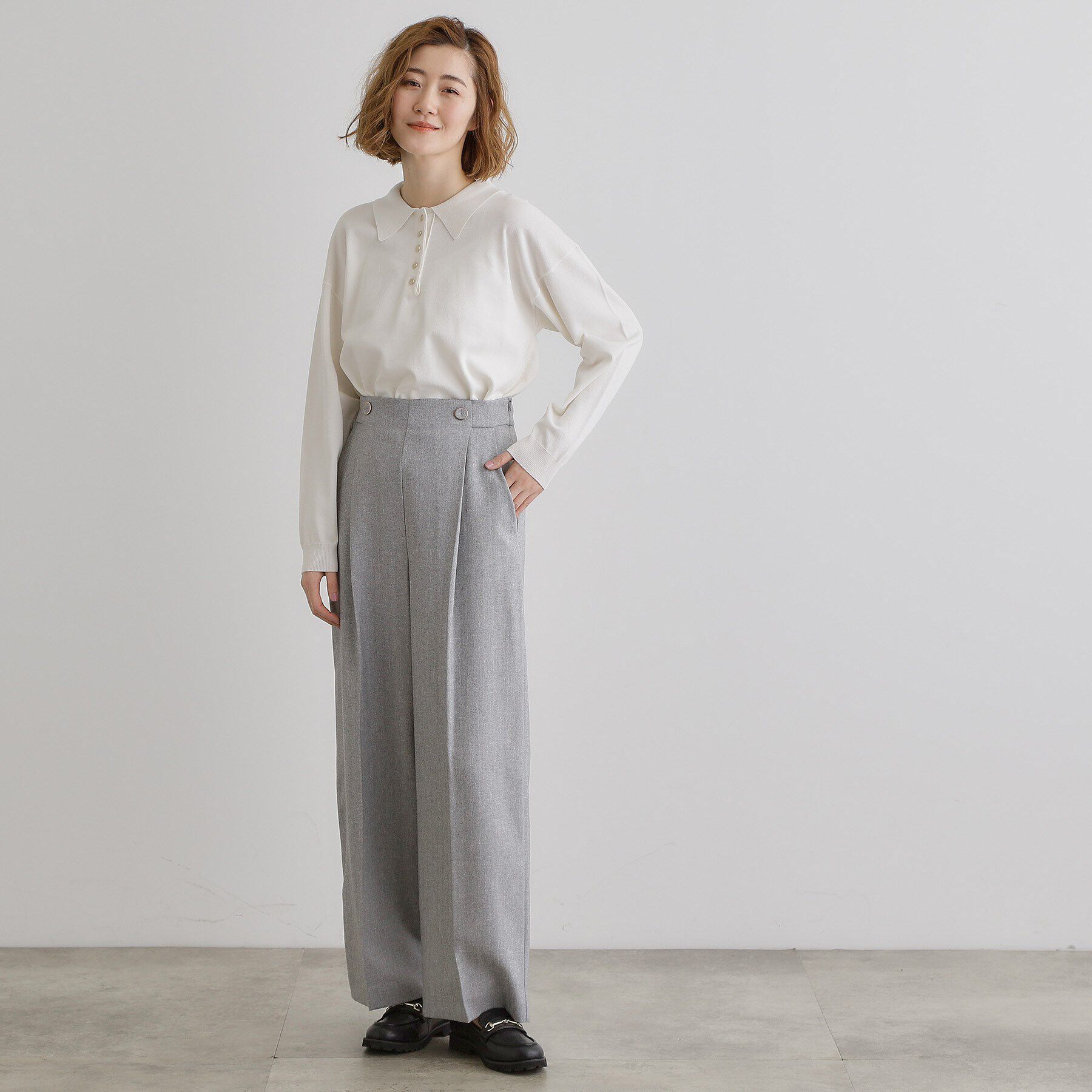 grove「2WAYショルダーストラップワイドパンツ」|その他|