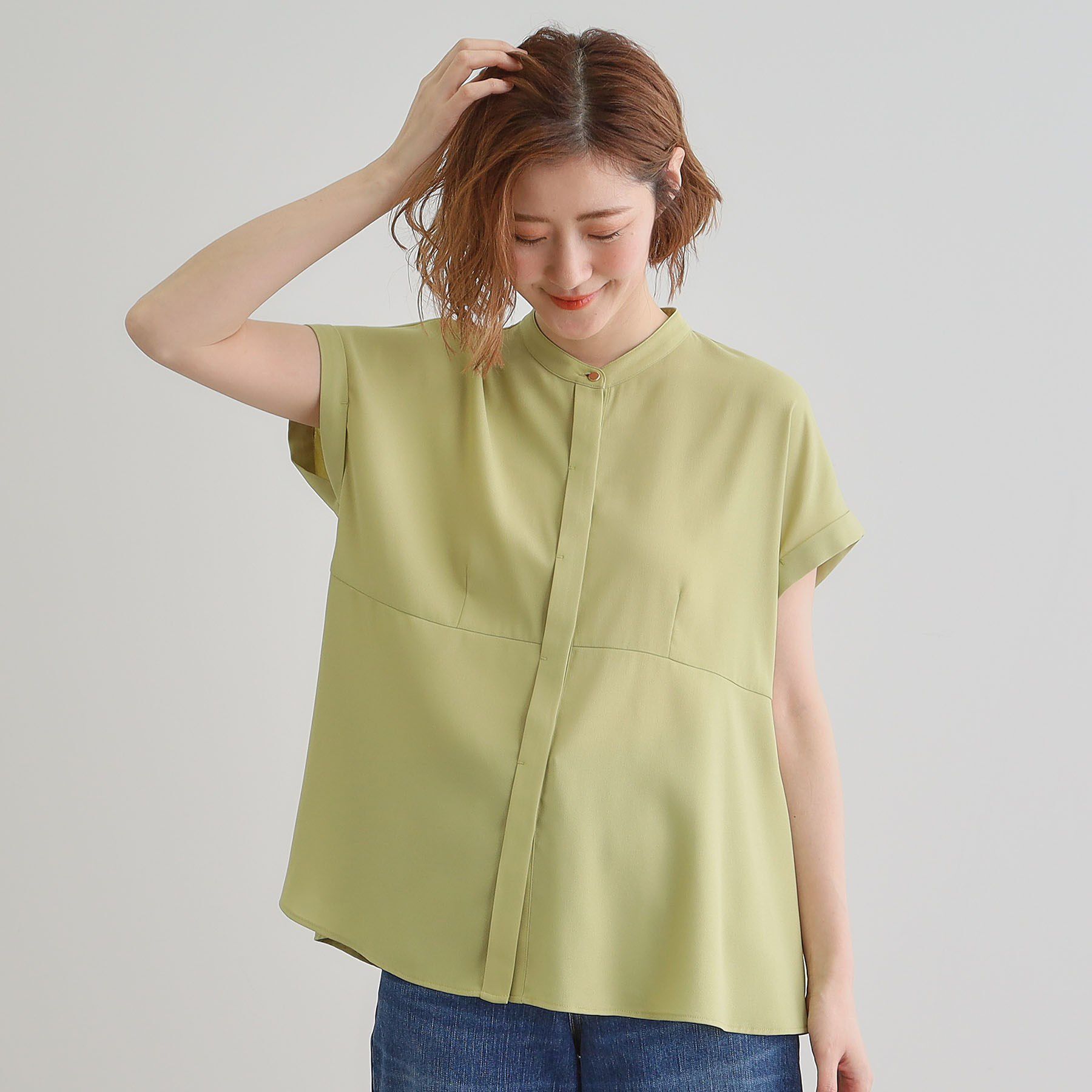 grove「きちんと感もこなれ感も1枚で叶う　優秀ペプラムシャツブラウス」|シャツ・ブラウス|