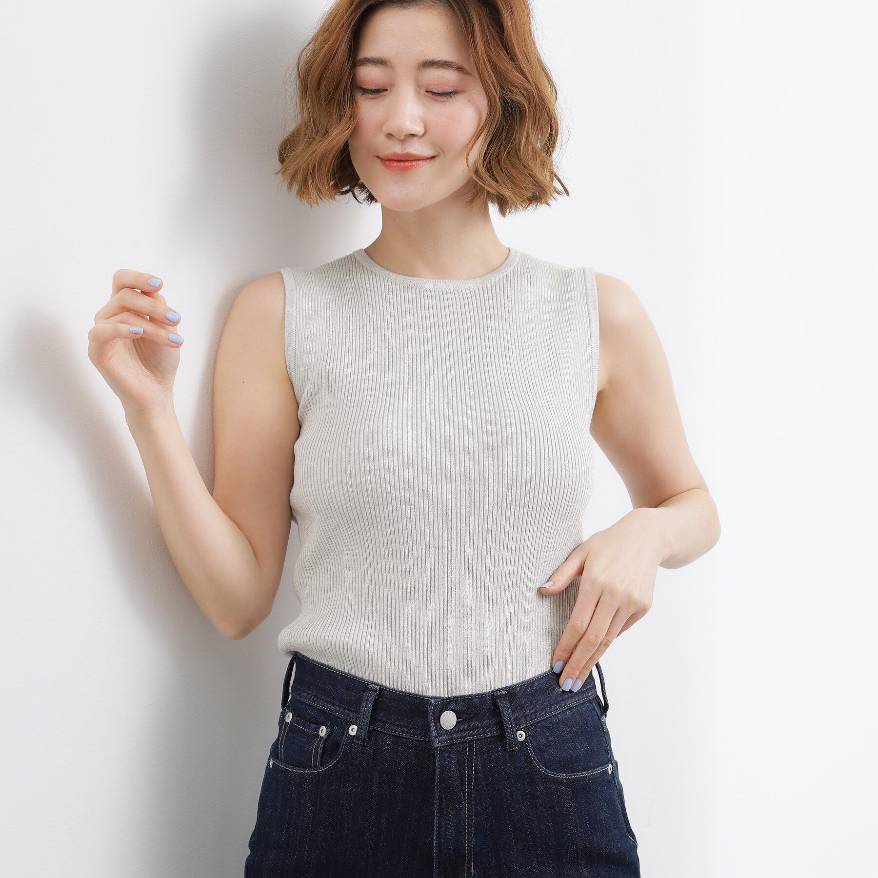 grove「リブラメニットタンク」|キャミソール|