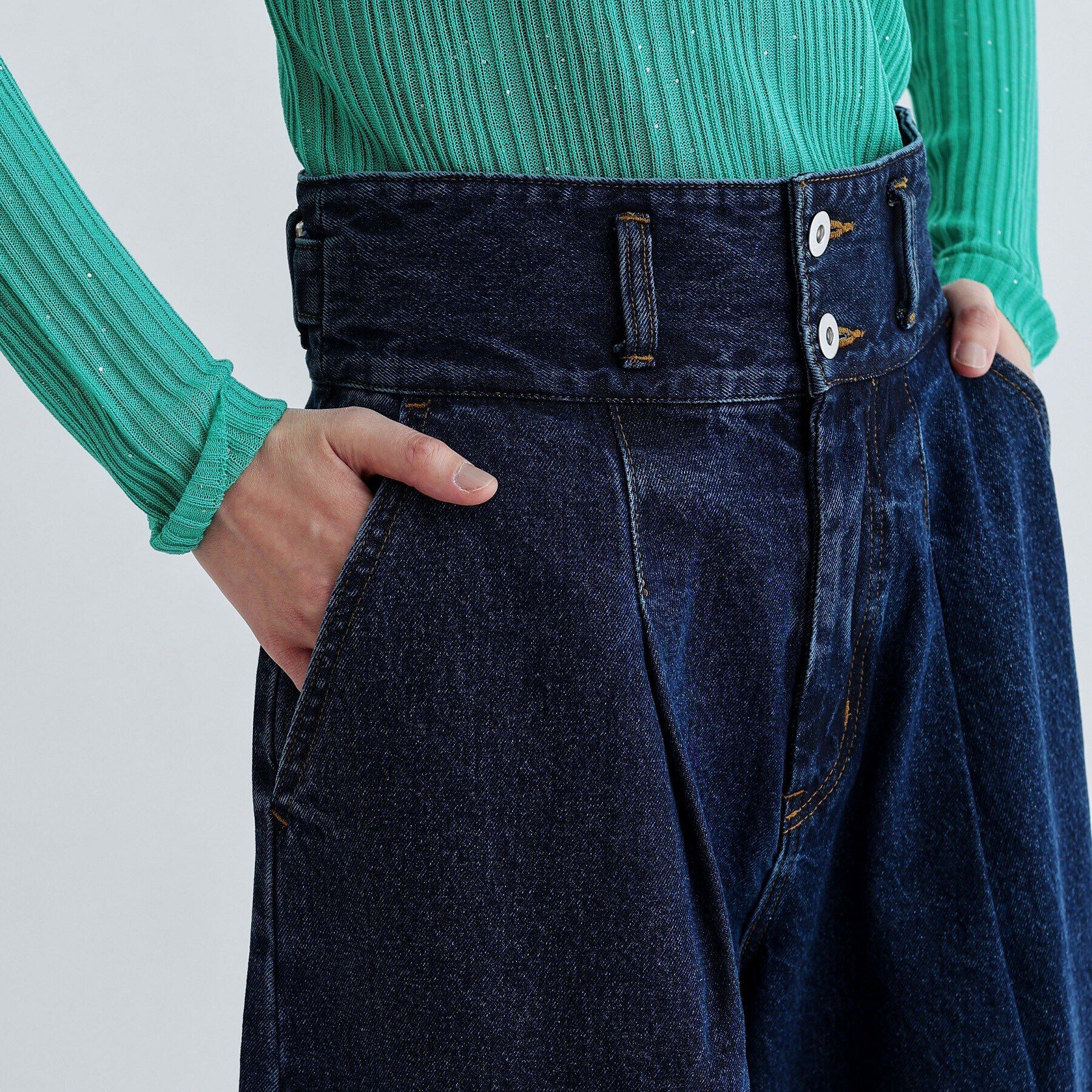 GALLEST「ハイウエストカーブデニム」|デニム|