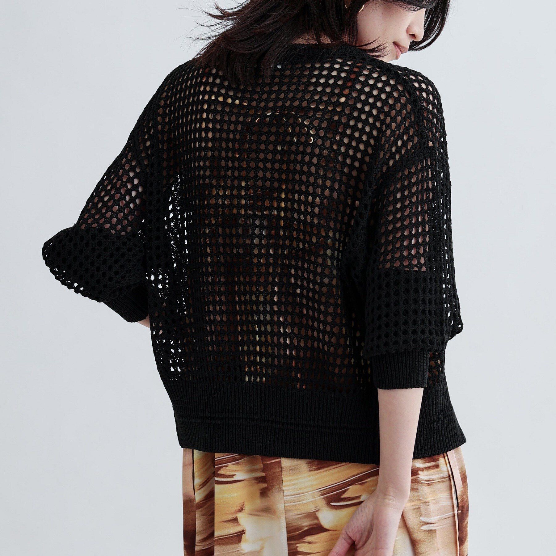 GALLEST「透かし編みニットカーディガン」|カーディガン|