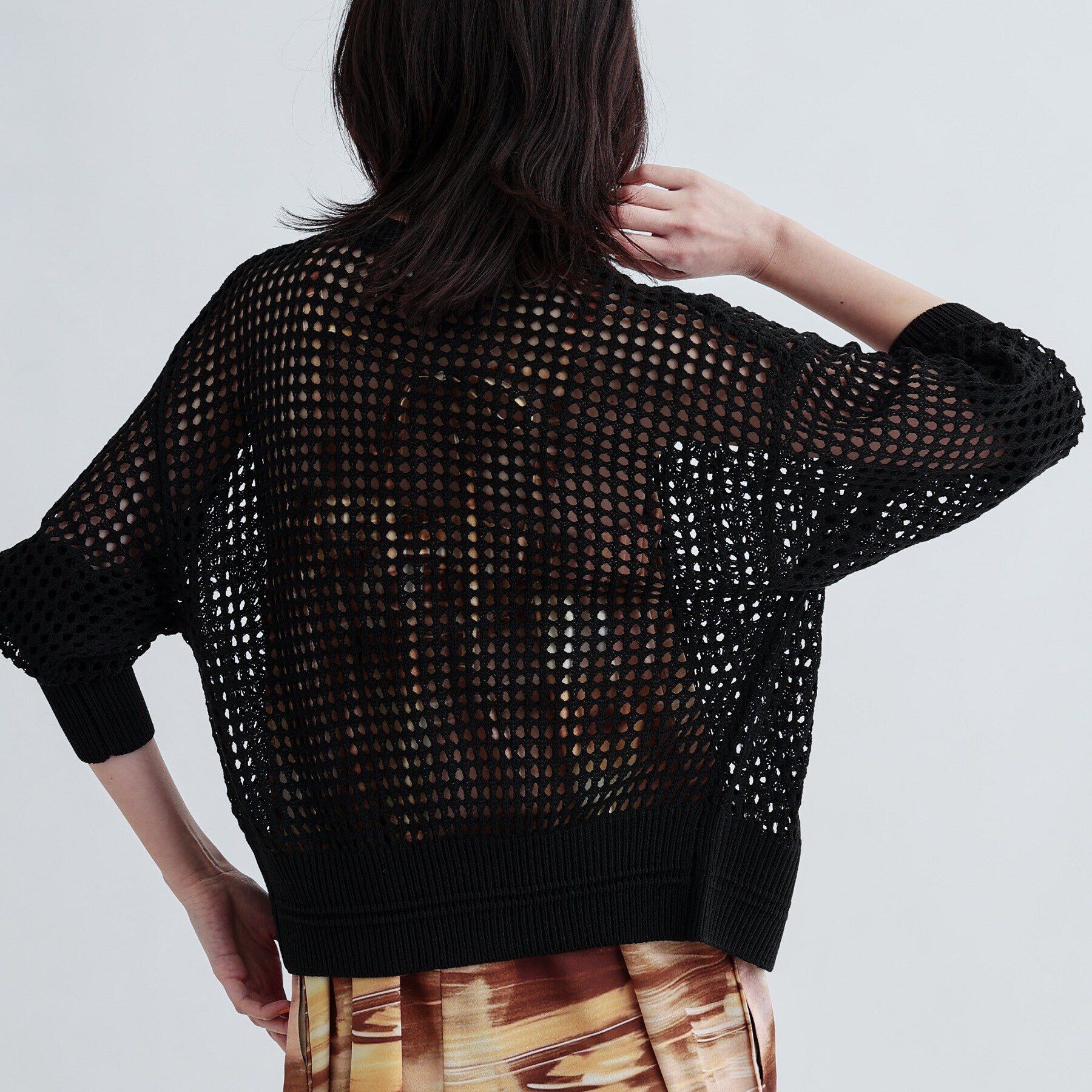 GALLEST「透かし編みニットカーディガン」|カーディガン|