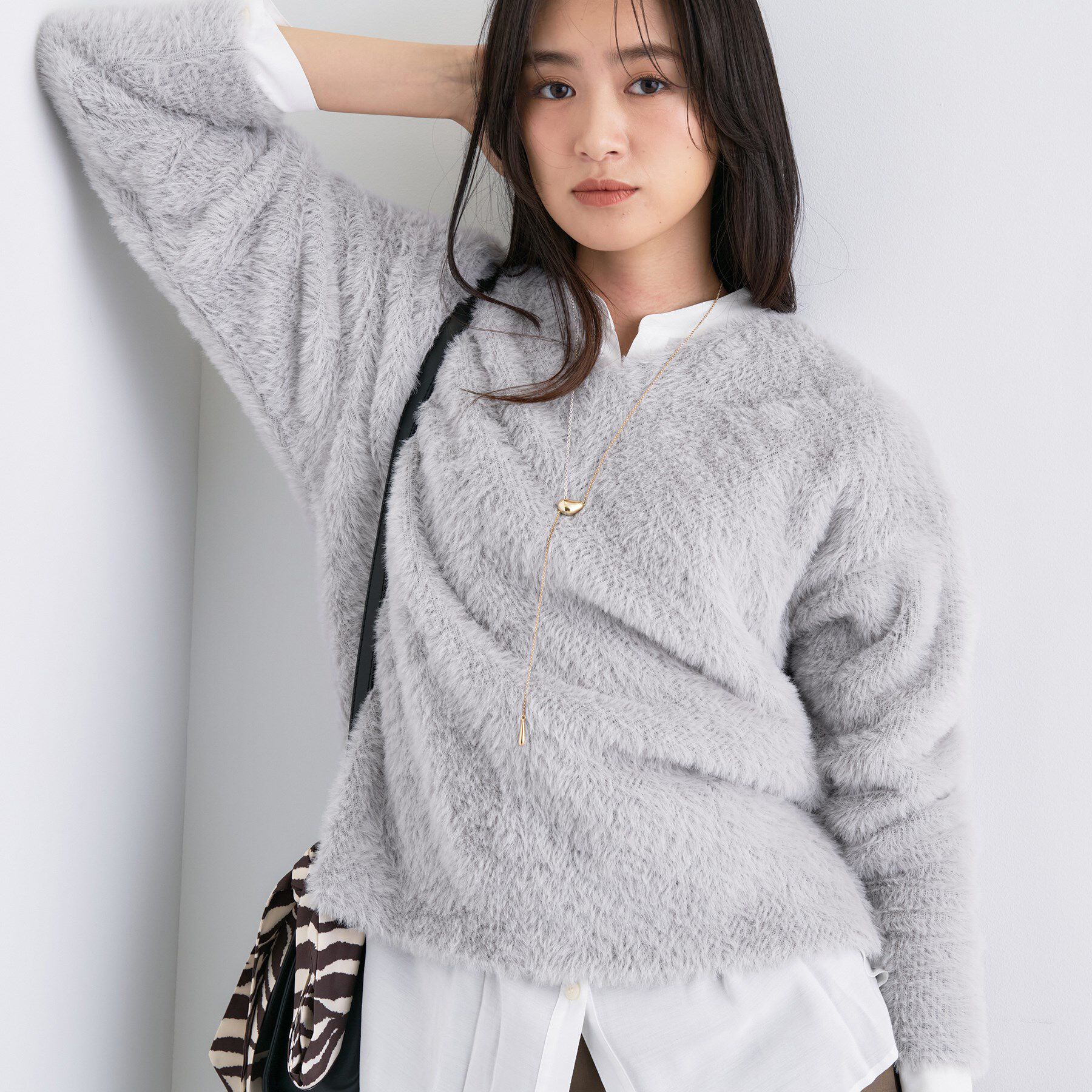 INDIVI「【洗える】エアリーシャギートップス」|Tシャツ・カットソー|