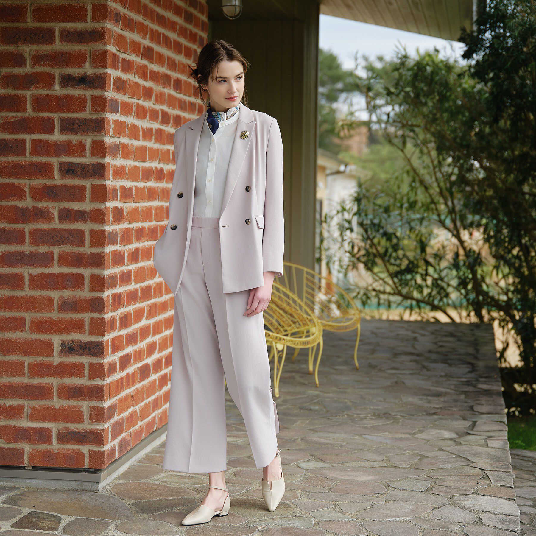 INDIVI「【洗える／多機能／SETUP可】着る日傘ダブルジャケット」|テーラードジャケット|