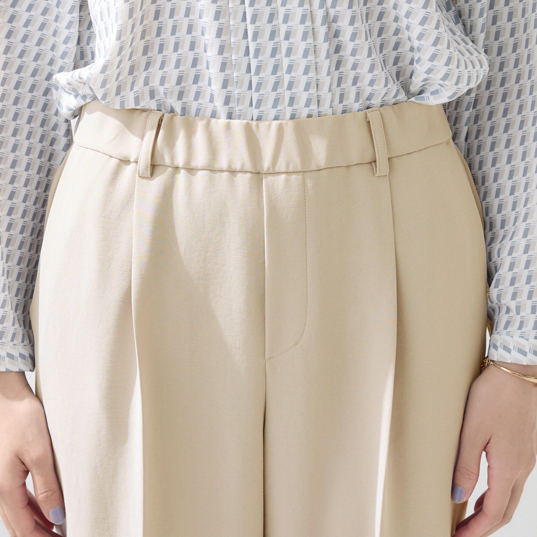 INDIVI「【洗える／UVケア／SETUP可】着る日傘ワイドパンツ」|その他|