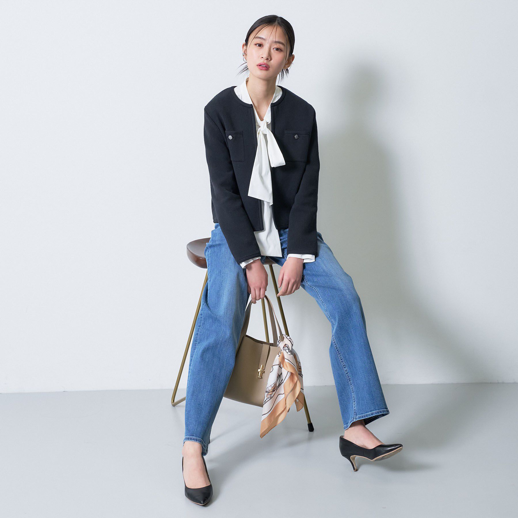 INDIVI「【軽量】ブークレジャケット ニットカーディガン」|カーディガン|