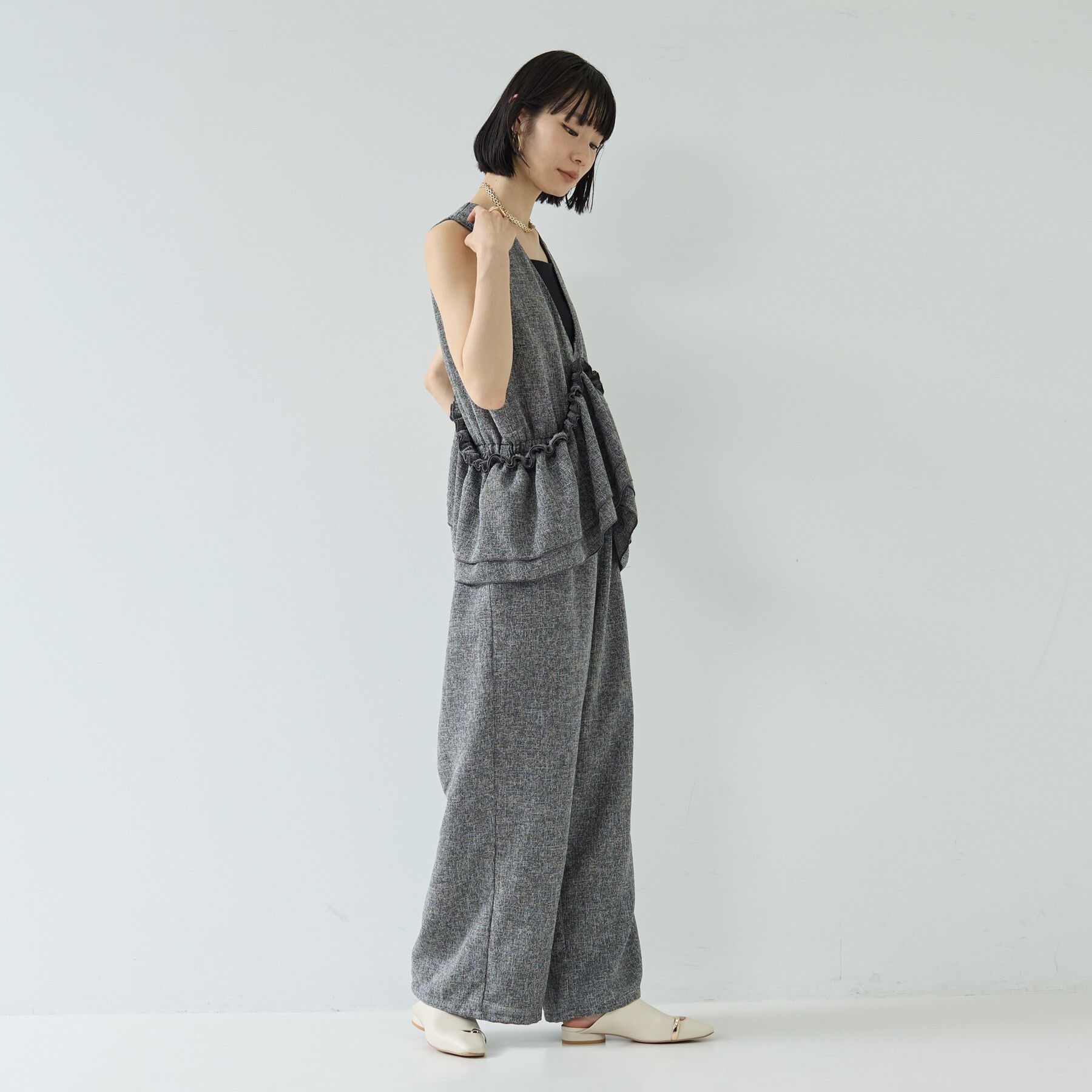 GALLEST「【一部店舗限定】4WAYツイードオールインワン」|オールインワン|