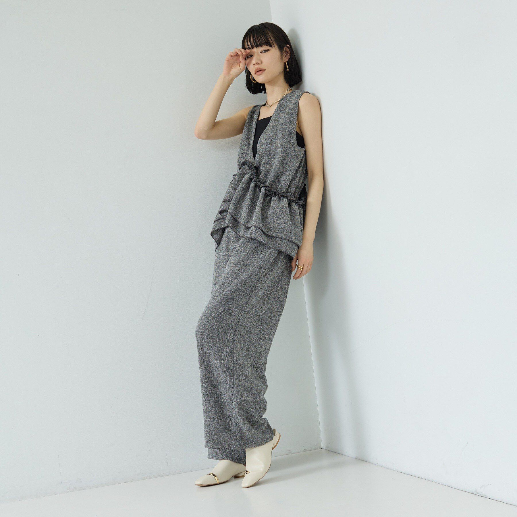 GALLEST「【一部店舗限定】4WAYツイードオールインワン」|オールインワン|