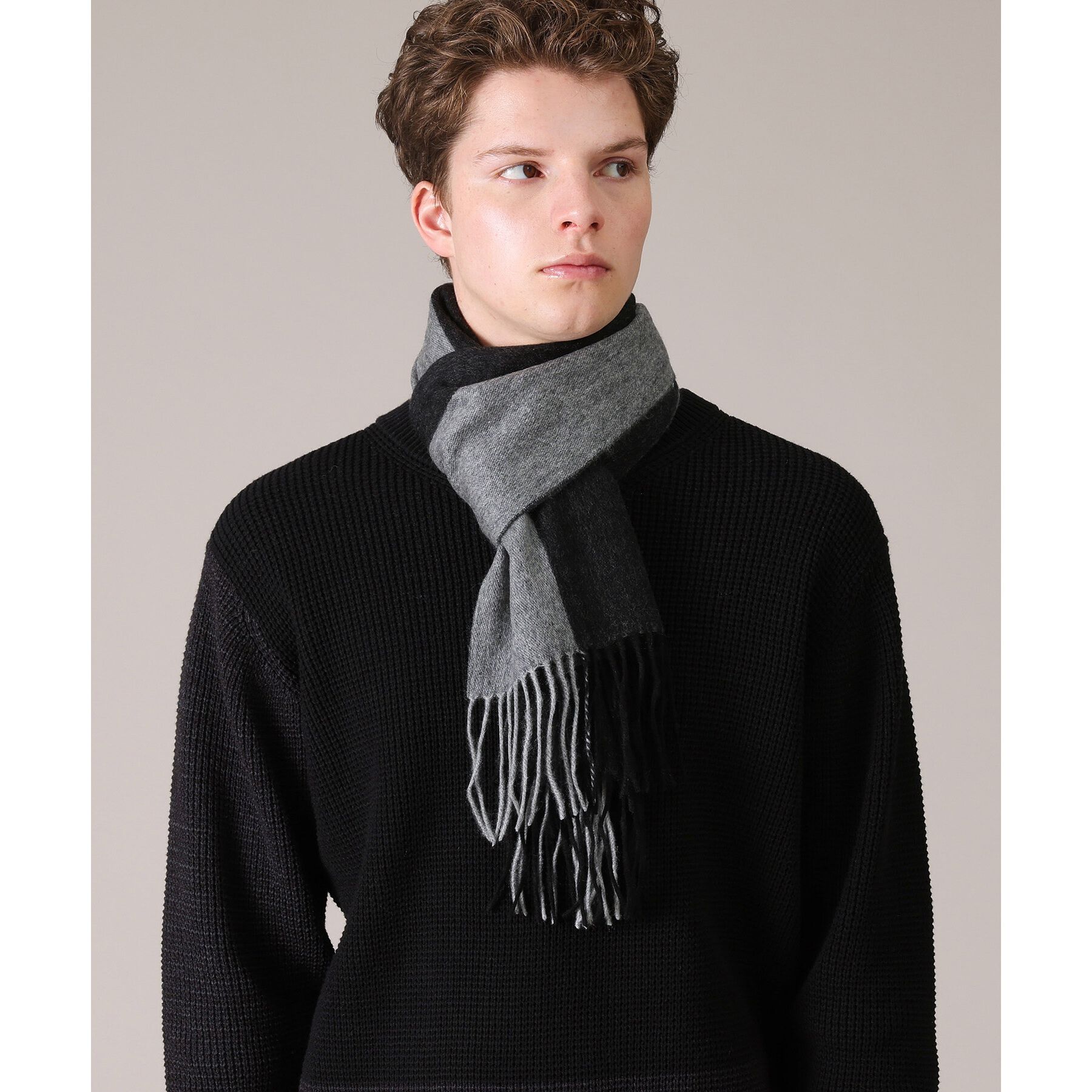 TAKEO KIKUCHI「【カシミヤ100%】パネル カシミヤマフラー」|ストール|