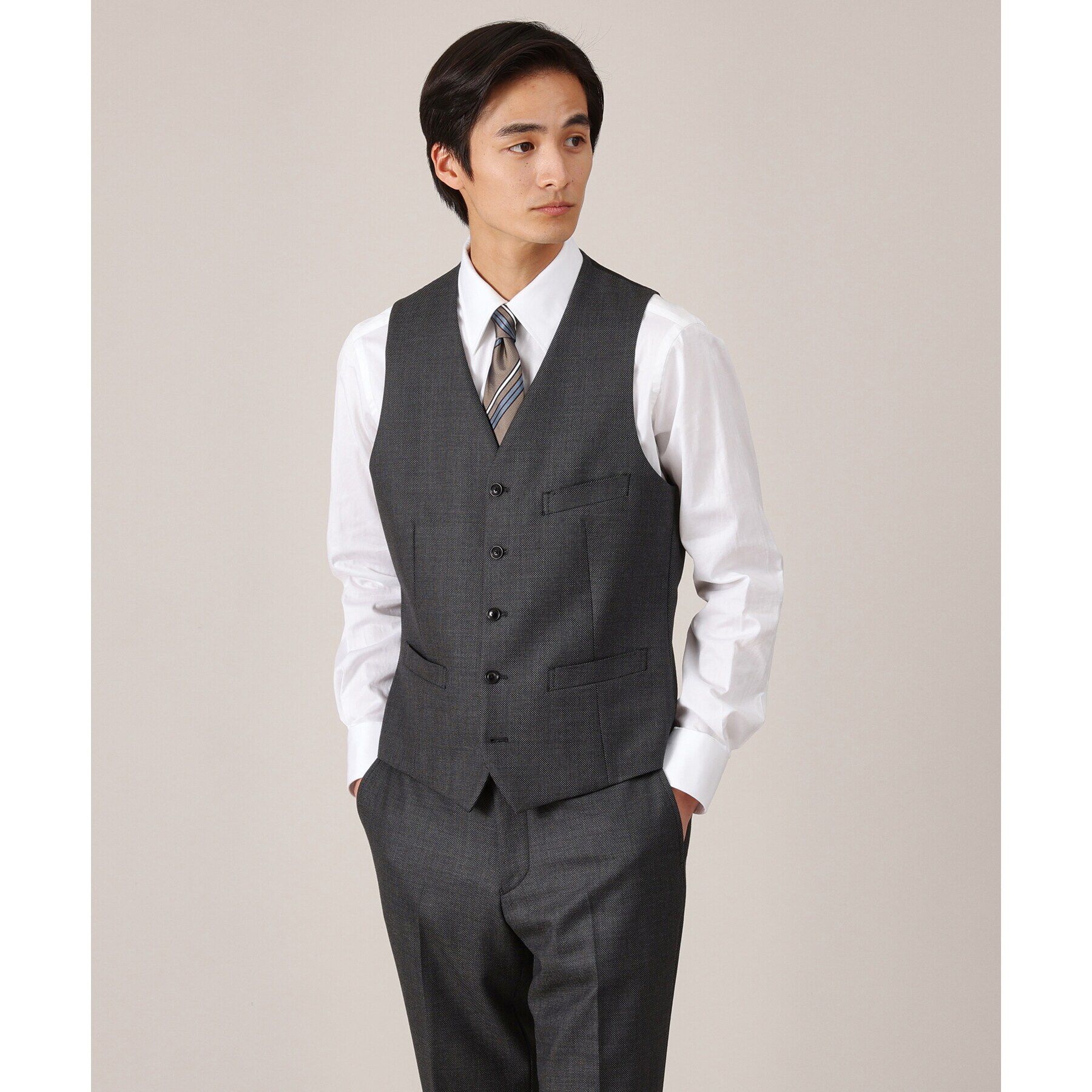 TAKEO KIKUCHI「【3ピース対応】バーズアイ ベスト」|スーツ|