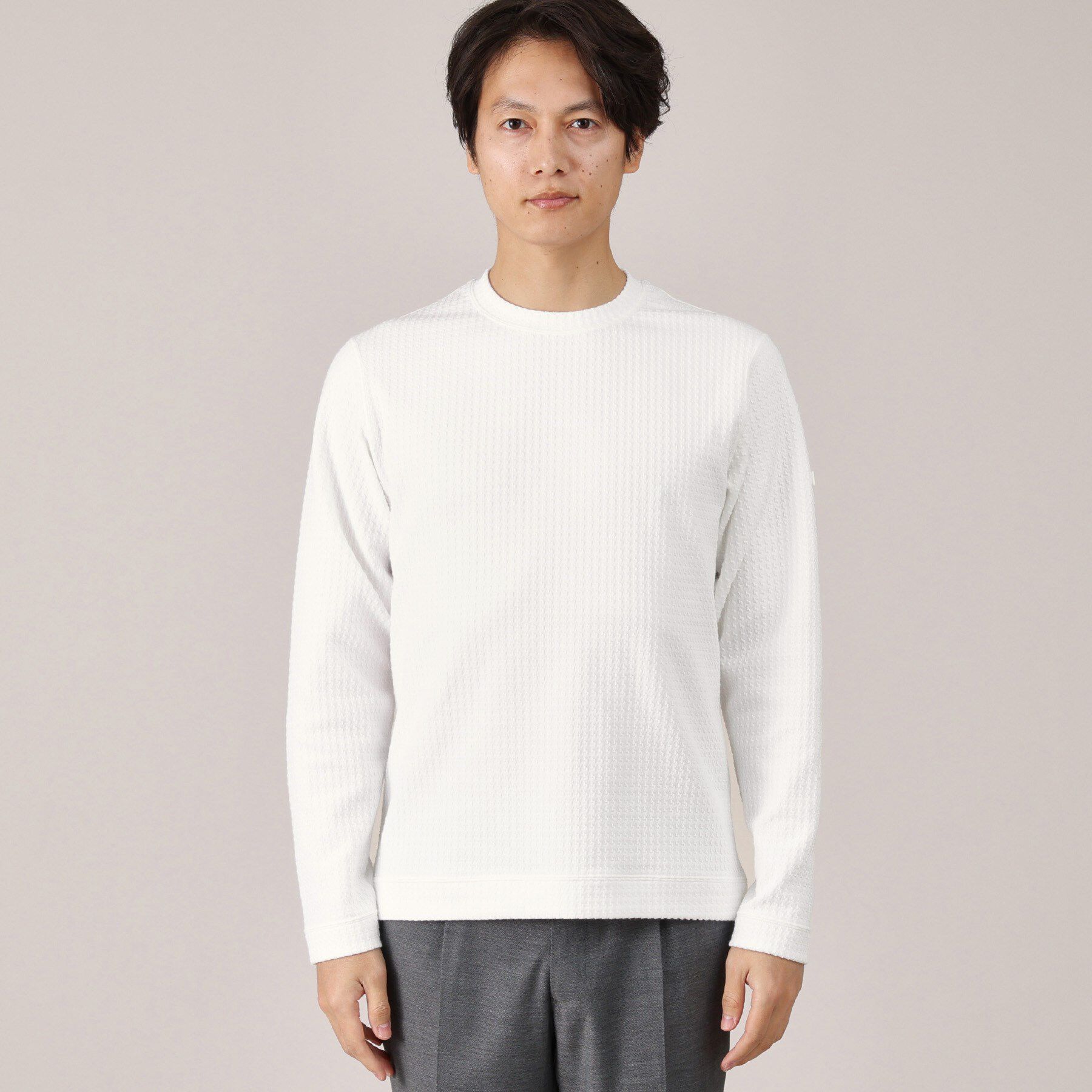 TAKEO KIKUCHI「【Made in JAPAN】千鳥柄 ストレッチ プルオーバー」|Tシャツ・カットソー|