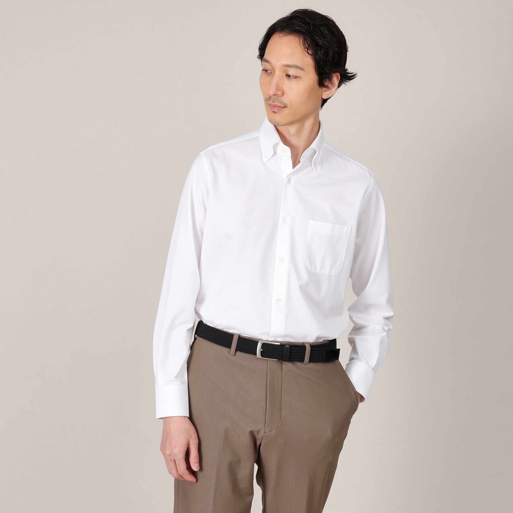 TAKEO KIKUCHI「ハイゲージ オックス ボタンダウンシャツ」|シャツ・ブラウス|ホワイト(001)