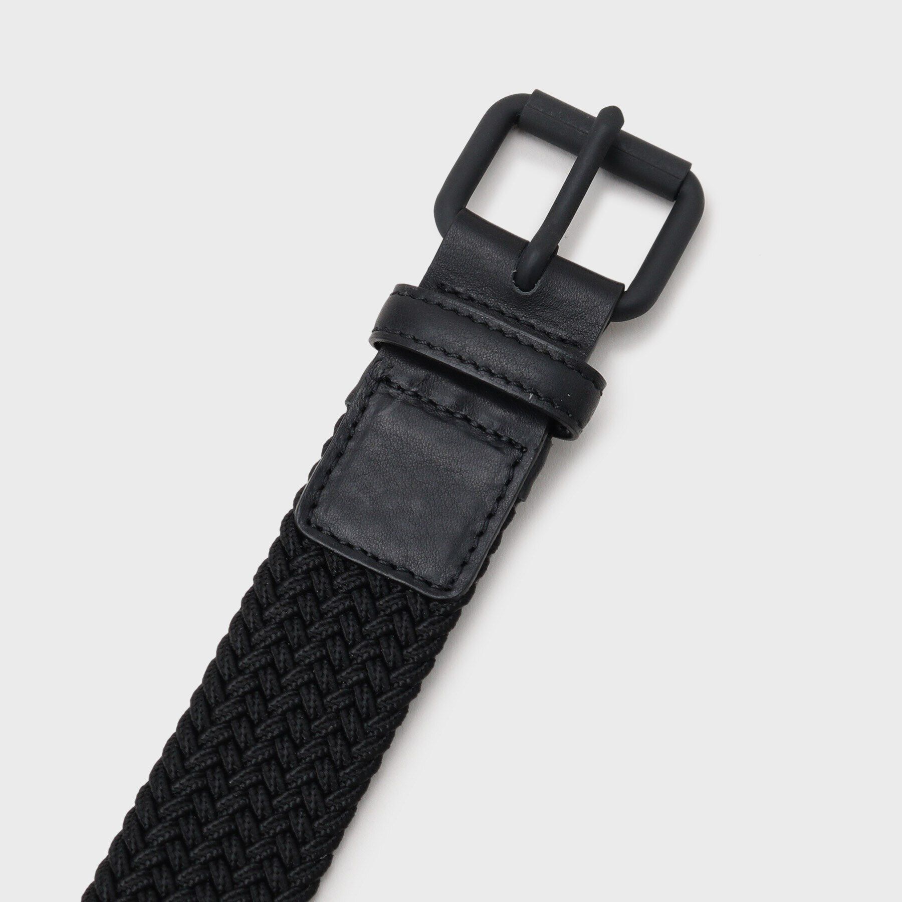 TAKEO KIKUCHI「【Made in JAPAN】レザーコンビ マットバックル ゴムメッシュベルト」|ベルト|