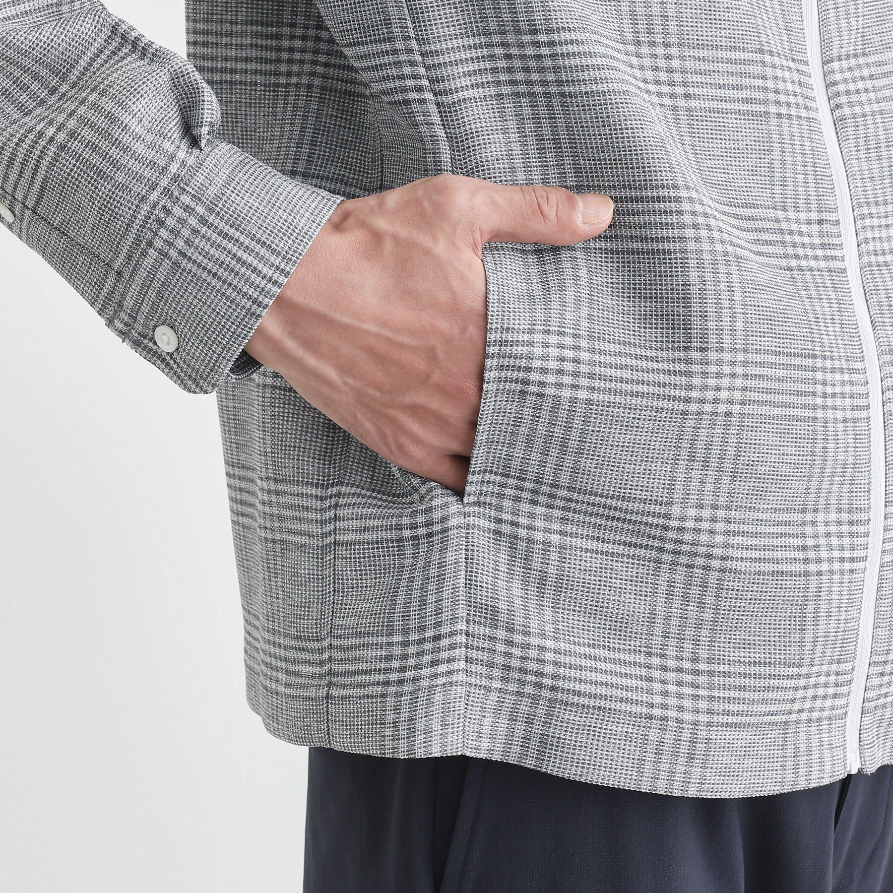 TAKEO KIKUCHI「【軽羽織】カラミ織り フード羽織りシャツ」|シャツ・ブラウス|