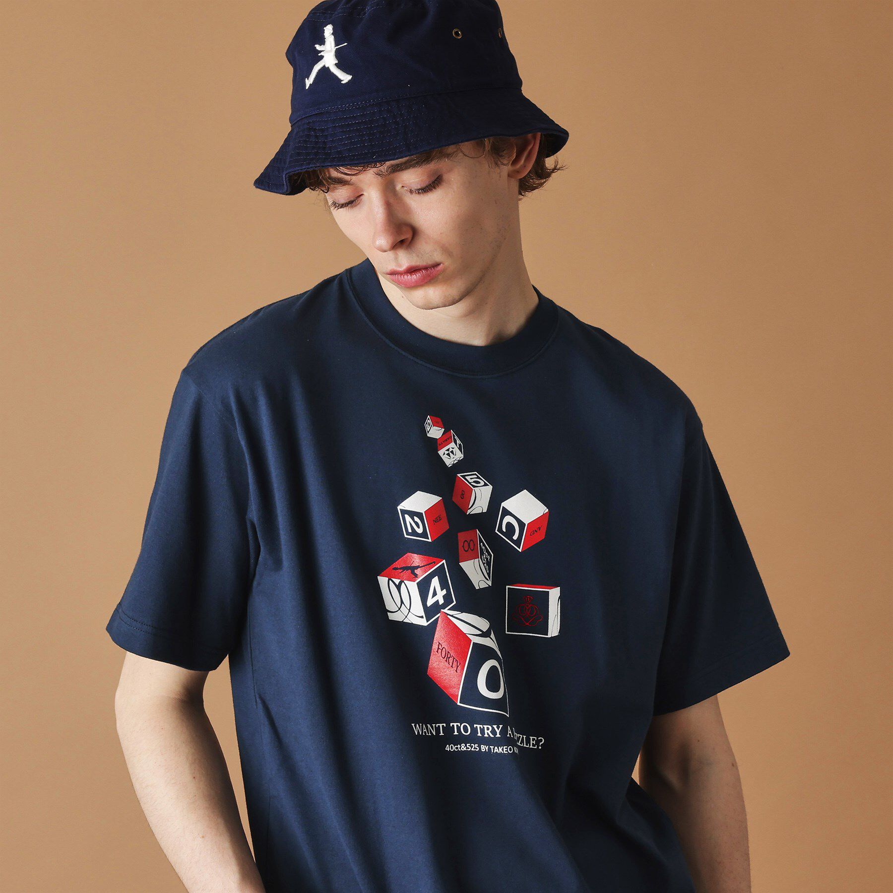 40CARATS&525「【Sサイズ～】キューブグラフィック半袖Tシャツ」|Tシャツ・カットソー|