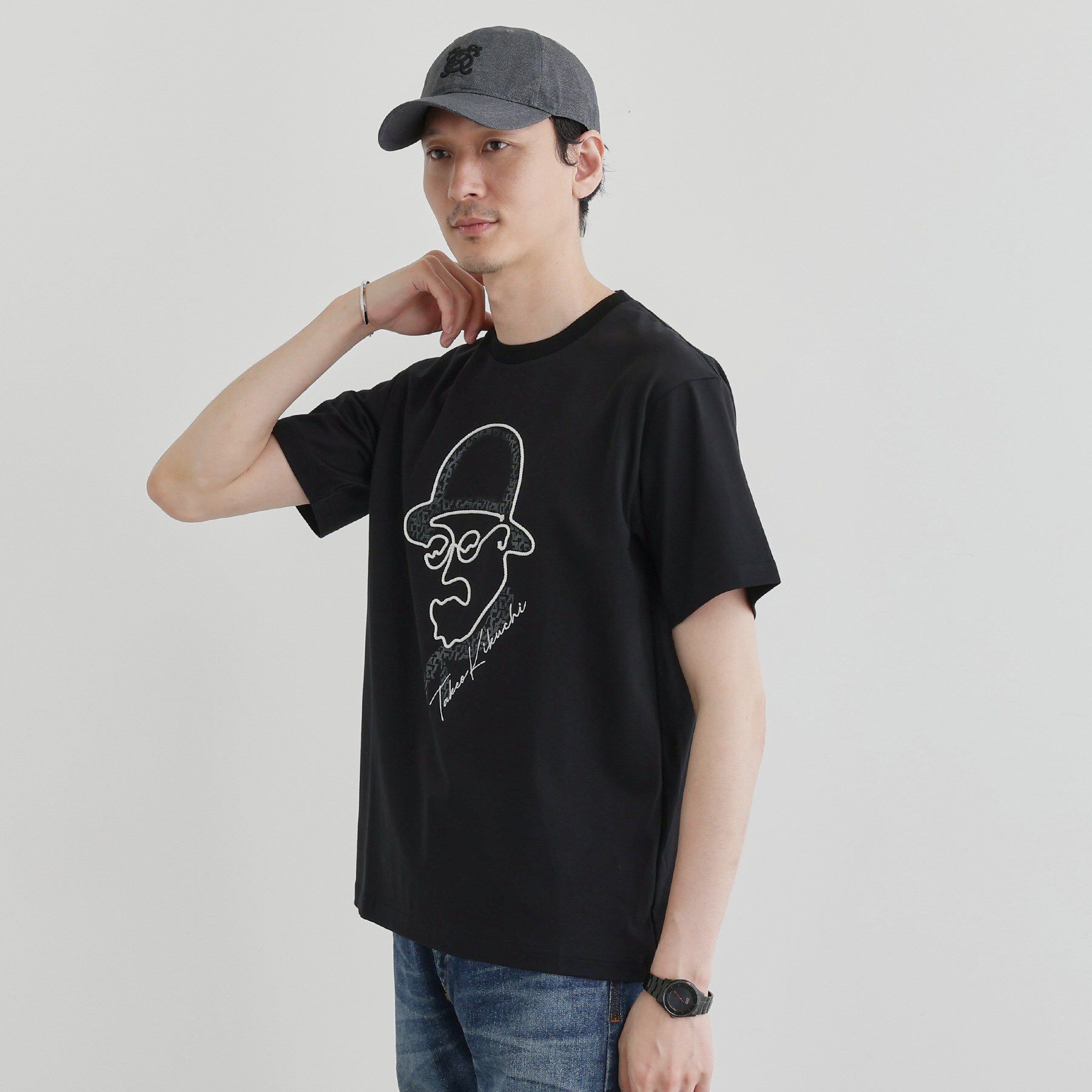 TAKEO KIKUCHI「【Sサイズ～】フェイスロープ刺繍 天竺Tシャツ」|Tシャツ・カットソー|