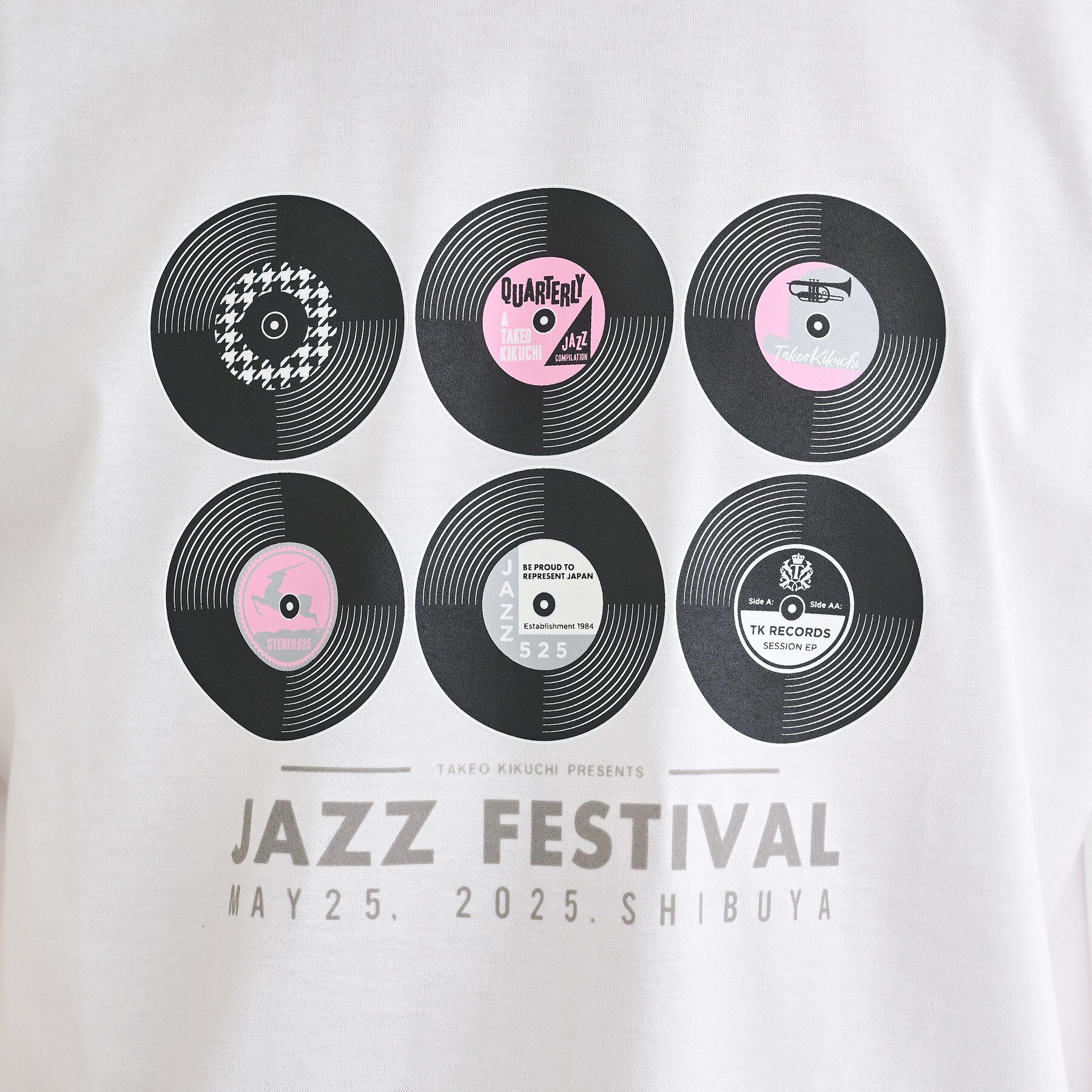 TAKEO KIKUCHI「レコードプリント 天竺 Tシャツ」|Tシャツ・カットソー|