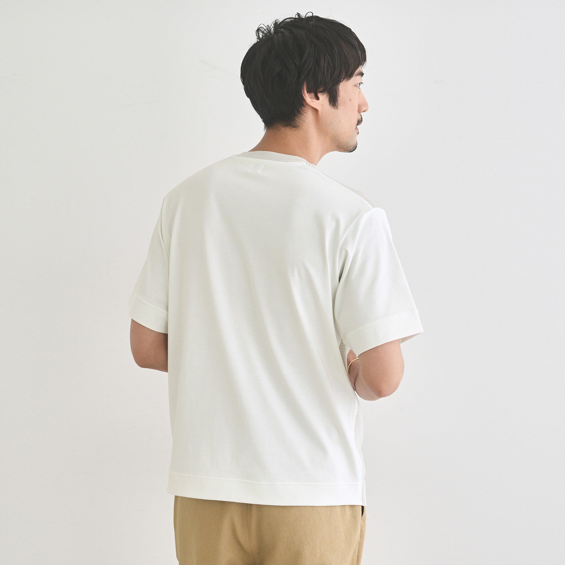 TAKEO KIKUCHI「テクスチャーニット コンビ カットソー」|Tシャツ・カットソー|