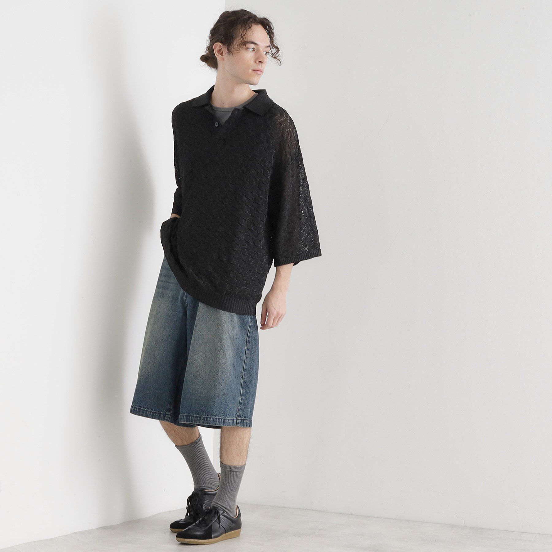 tk.TAKEO KIKUCHI「ストローヤーンポロニット」|ニット・セーター|