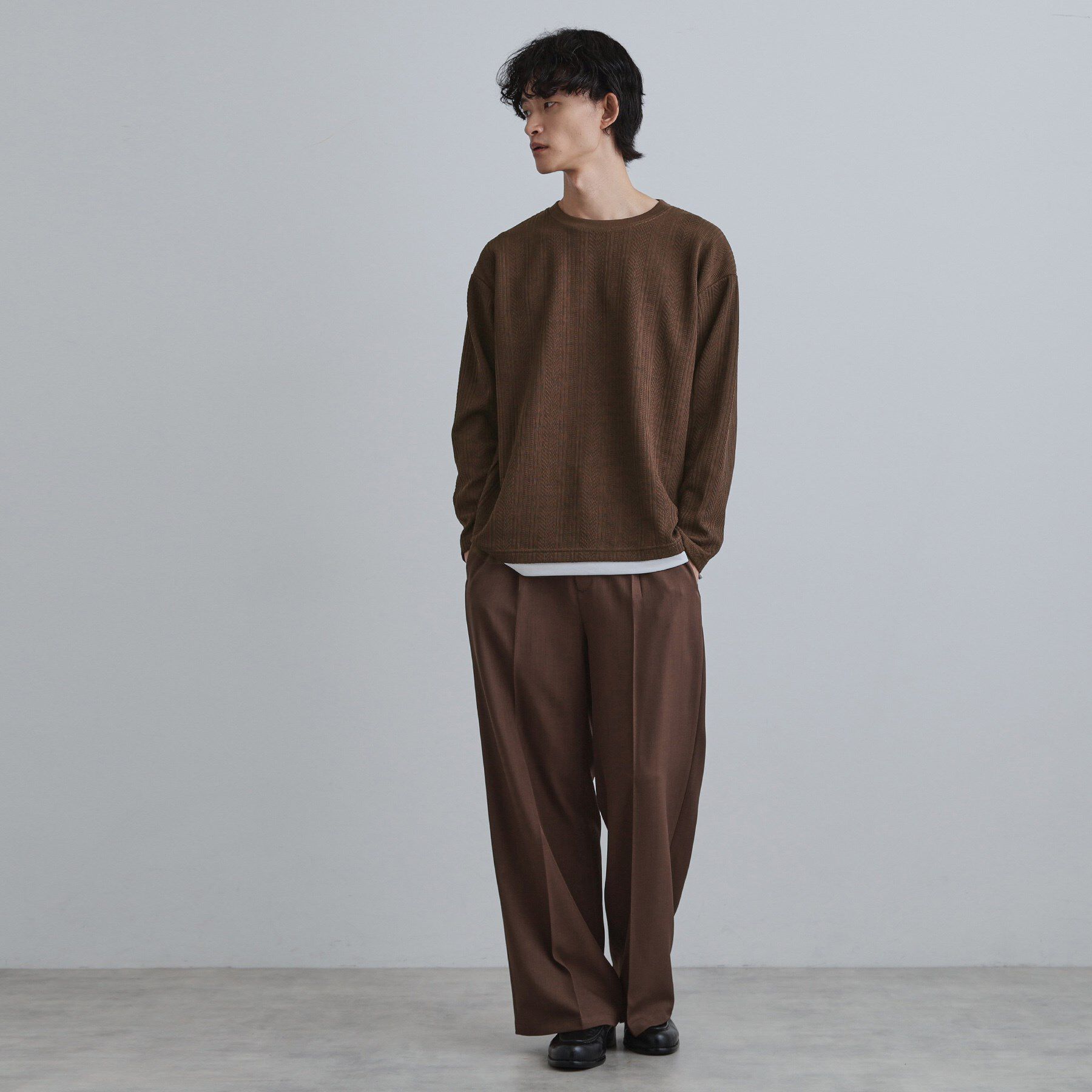 tk.TAKEO KIKUCHI「ニットライクジャカードカットソー」|Tシャツ・カットソー|