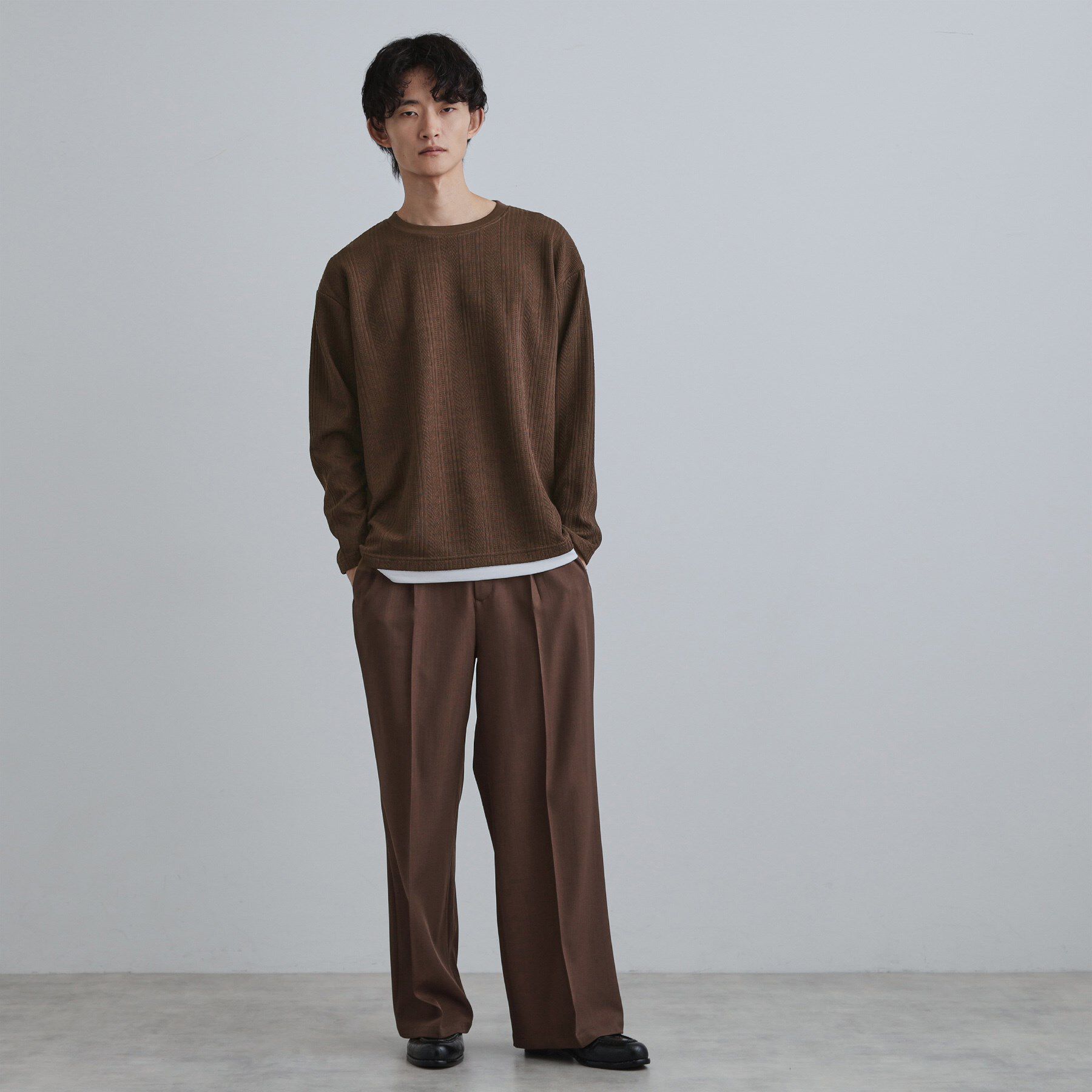 tk.TAKEO KIKUCHI「ニットライクジャカードカットソー」|Tシャツ・カットソー|