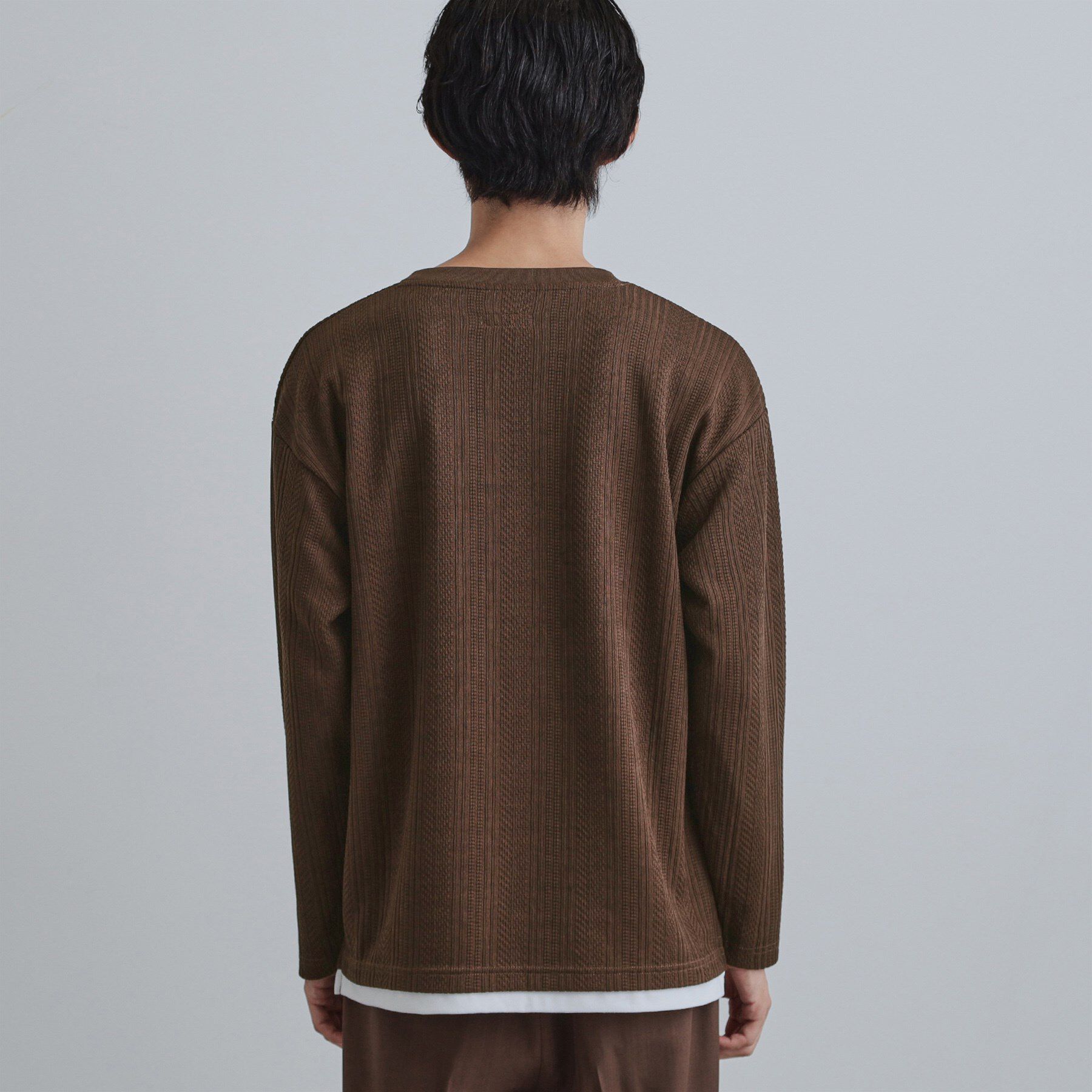 tk.TAKEO KIKUCHI「ニットライクジャカードカットソー」|Tシャツ・カットソー|