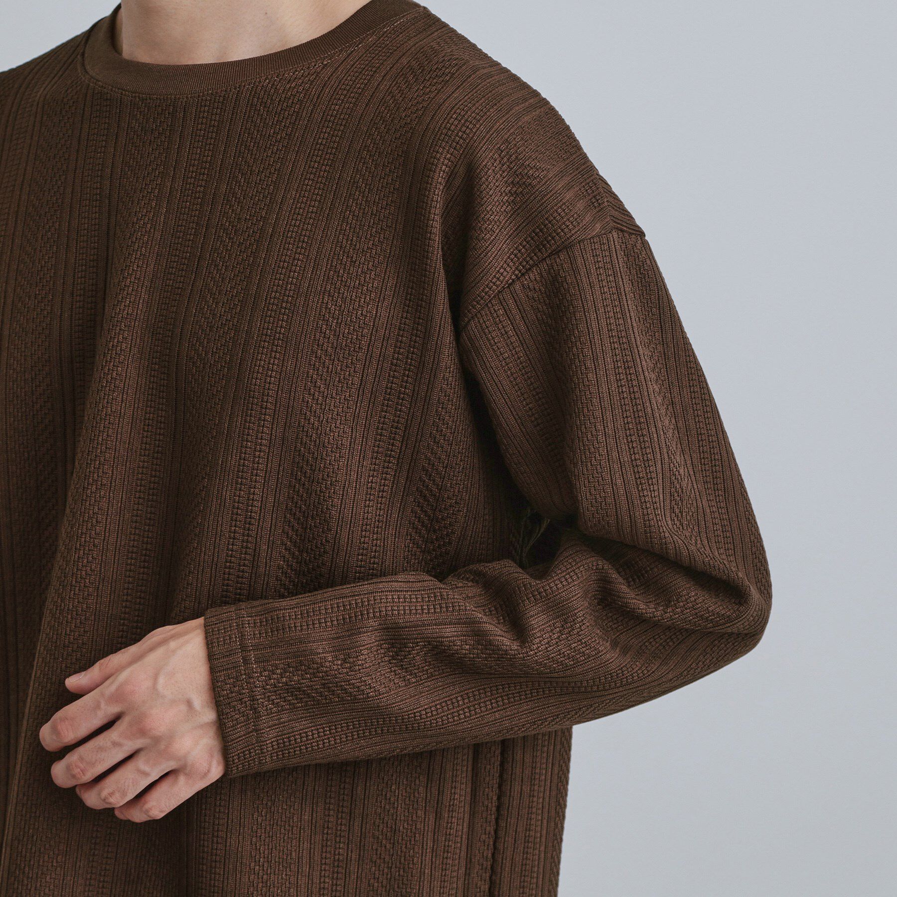 tk.TAKEO KIKUCHI「ニットライクジャカードカットソー」|Tシャツ・カットソー|