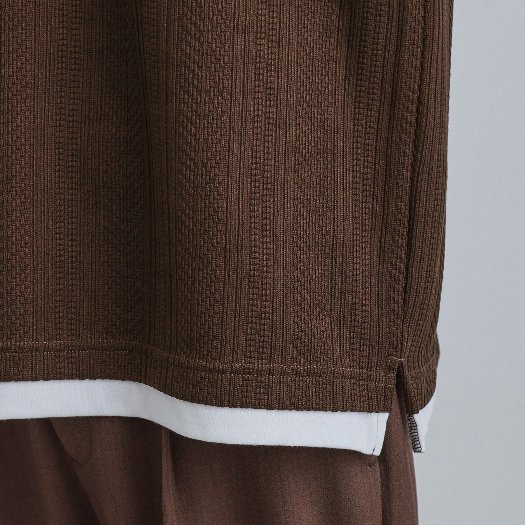 tk.TAKEO KIKUCHI「ニットライクジャカードカットソー」|Tシャツ・カットソー|