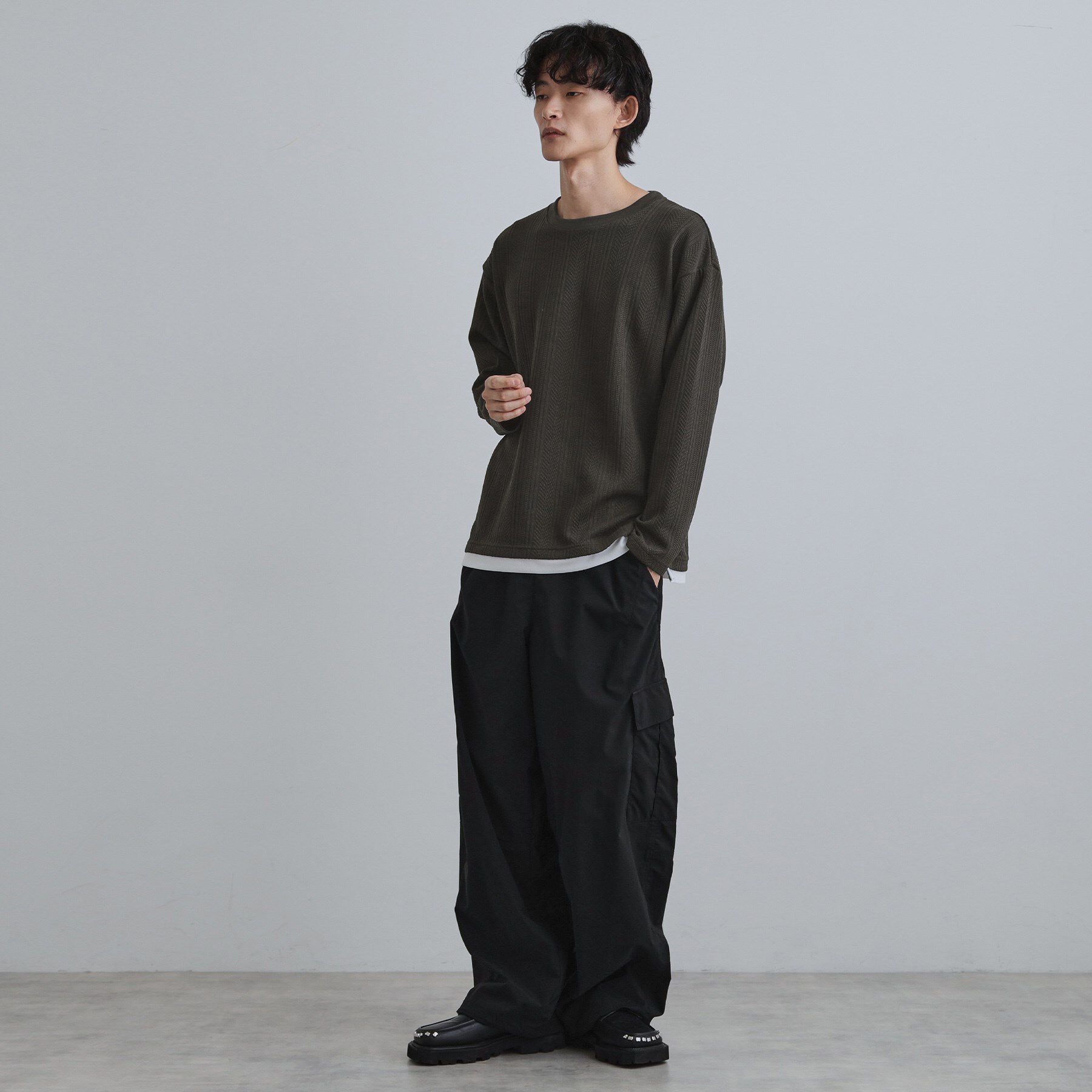 tk.TAKEO KIKUCHI「ニットライクジャカードカットソー」|Tシャツ・カットソー|