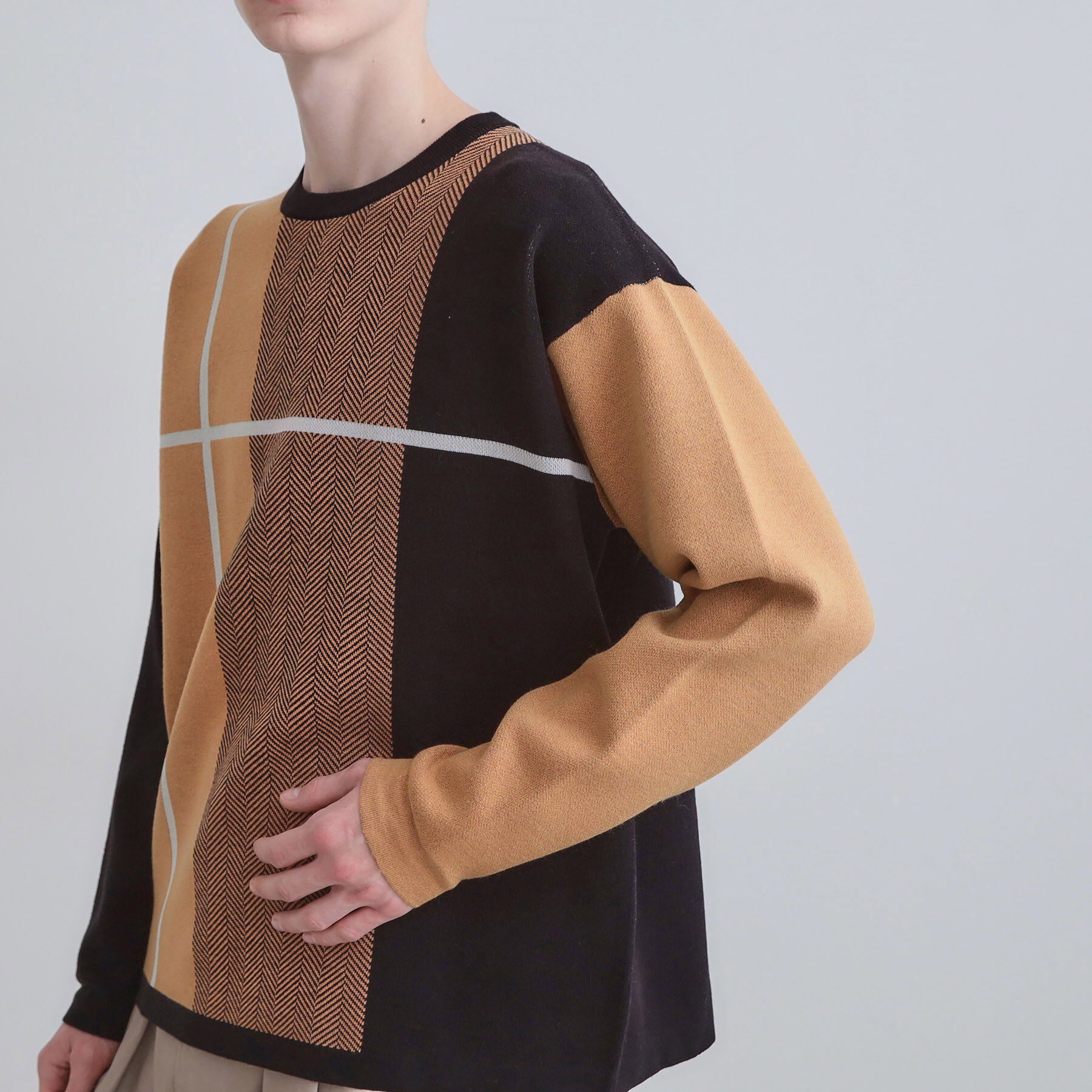 tk.TAKEO KIKUCHI「【洗える】クロスオーバーニット」|ニット・セーター|