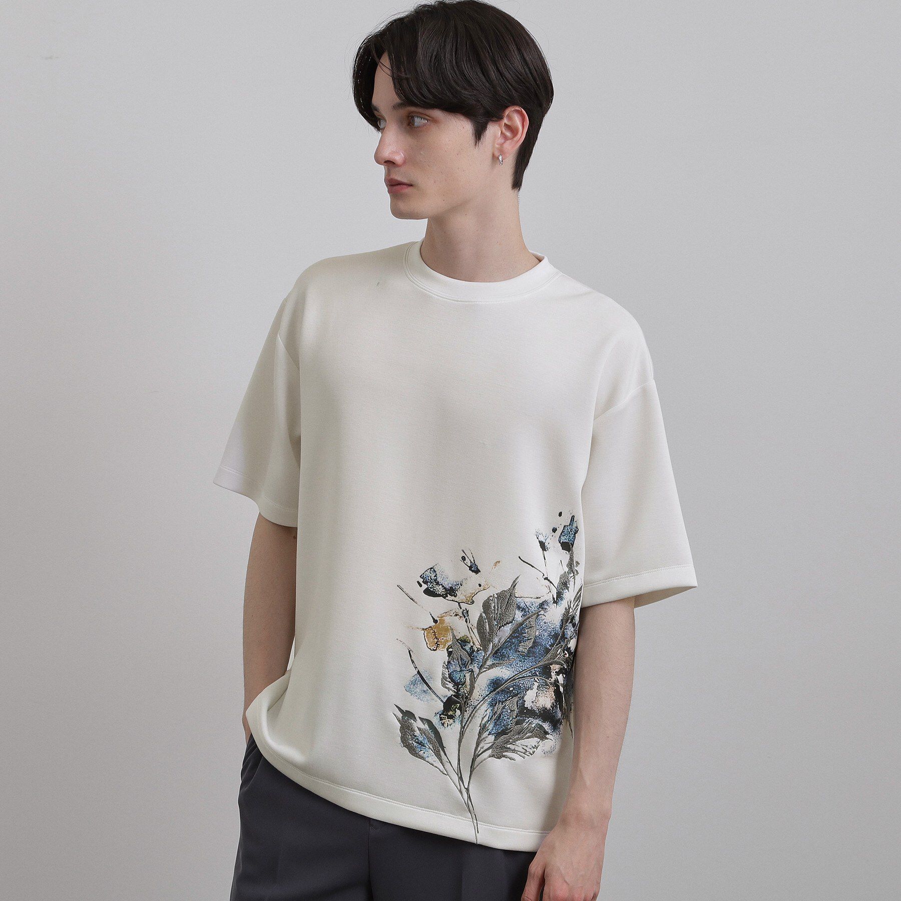 tk.TAKEO KIKUCHI「リーフエンブロブラーTシャツ」|Tシャツ・カットソー|