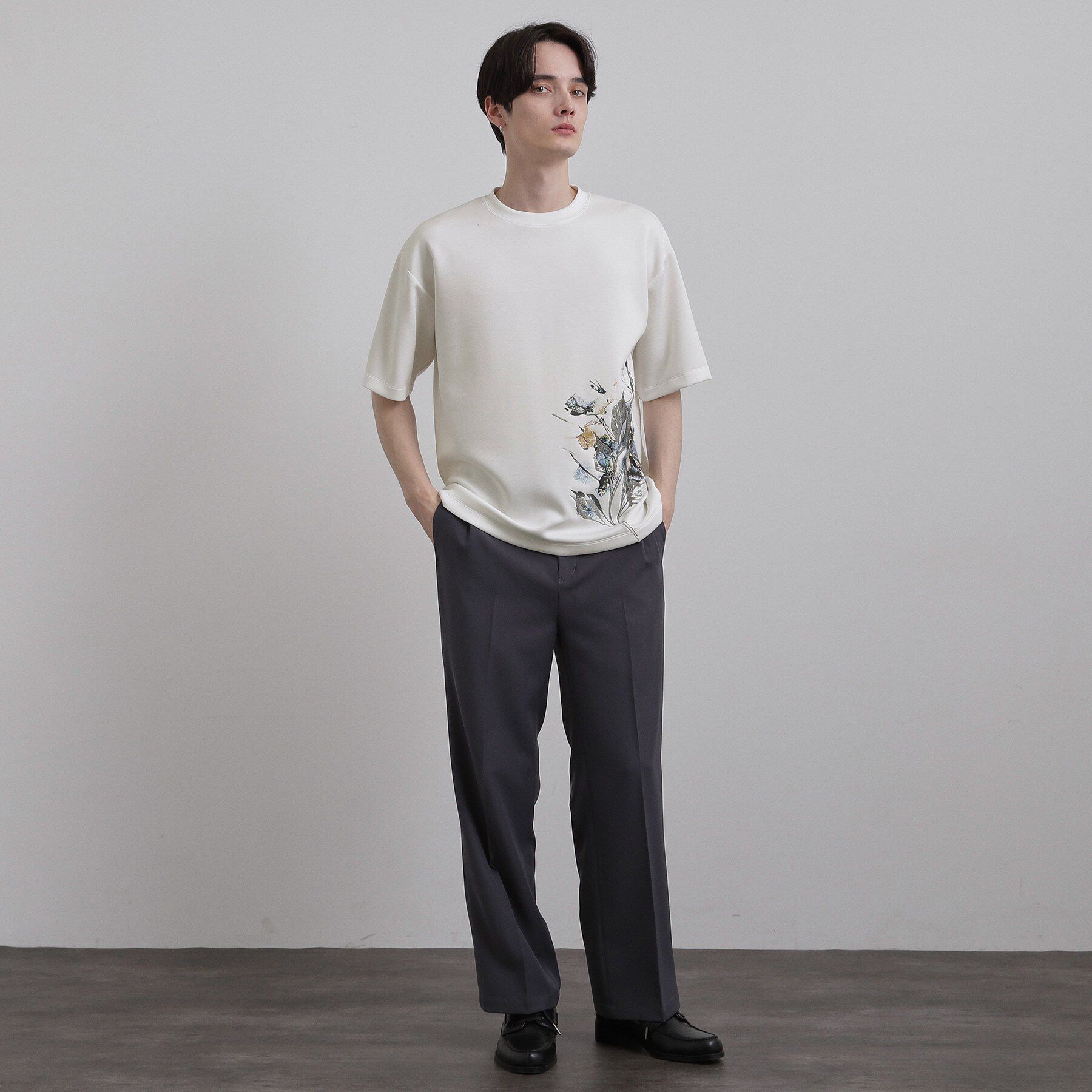 tk.TAKEO KIKUCHI「リーフエンブロブラーTシャツ」|Tシャツ・カットソー|