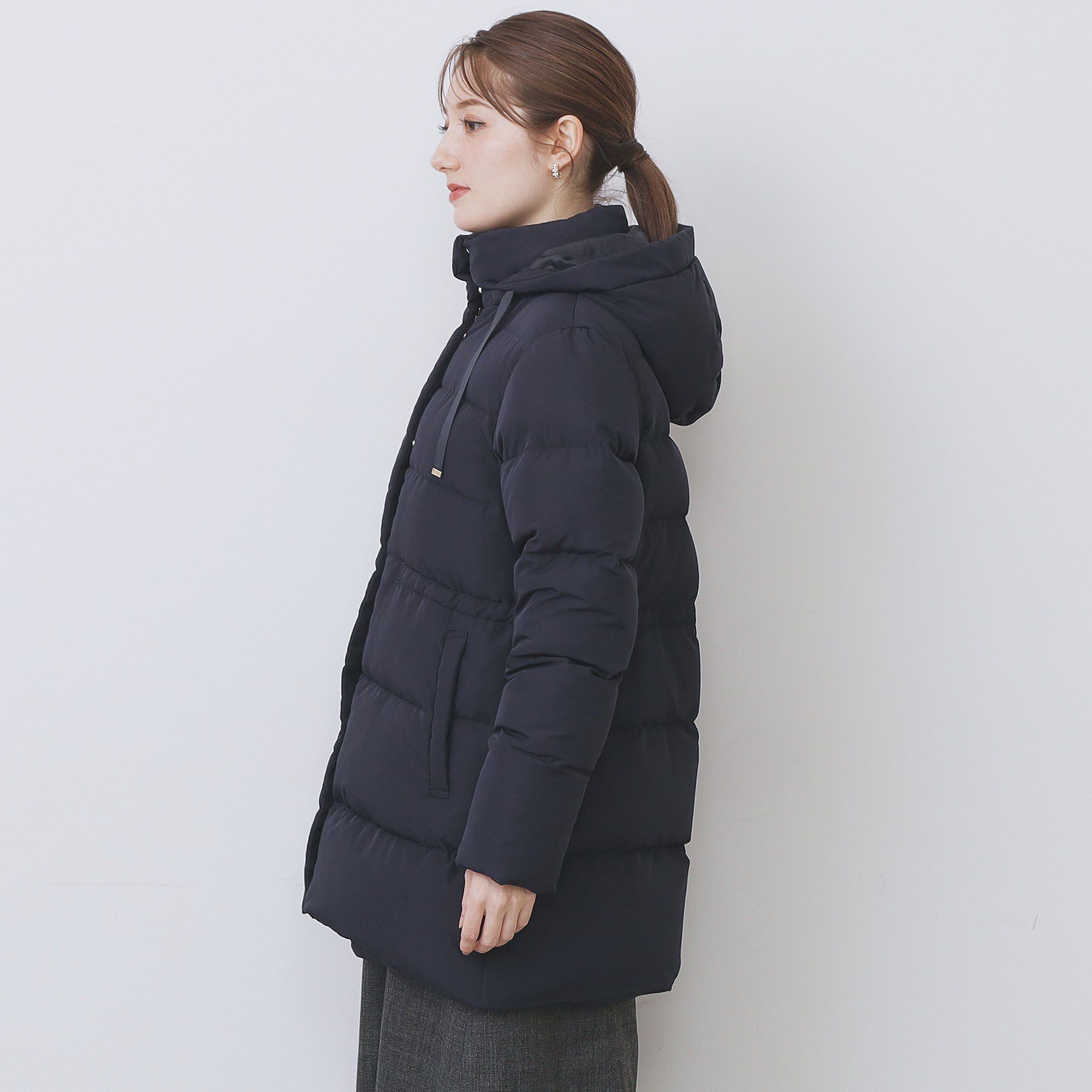 index「KAWADAダウンドロストミドルコート【撥水/洗濯機OK/2WAY/静電気防止裏地】《XS～3L》」|ダウン|