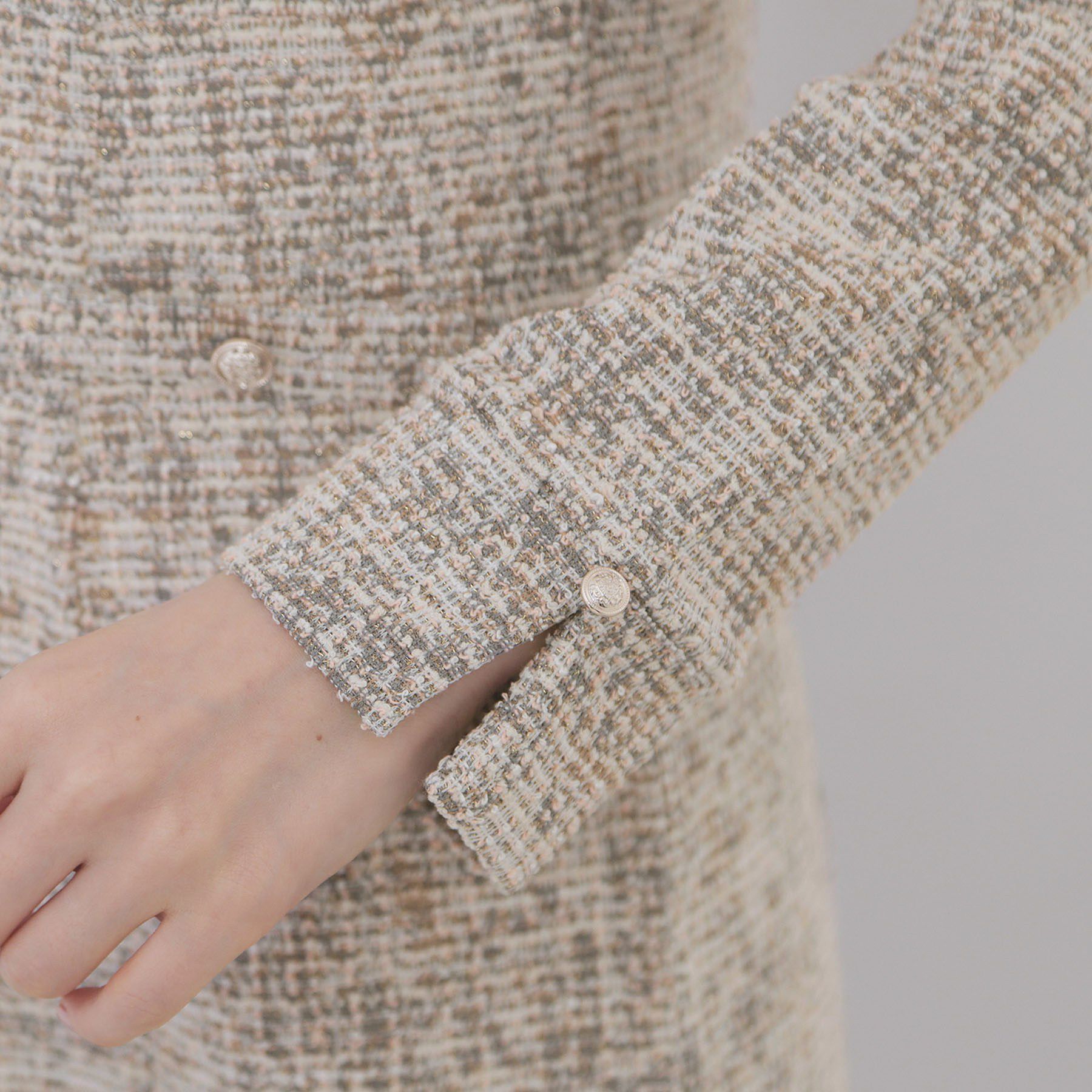 index「ミックスツィードフレアワンピース【洗える/イージーアイロン/ストレッチ】《S～3L》」|ワンピース|