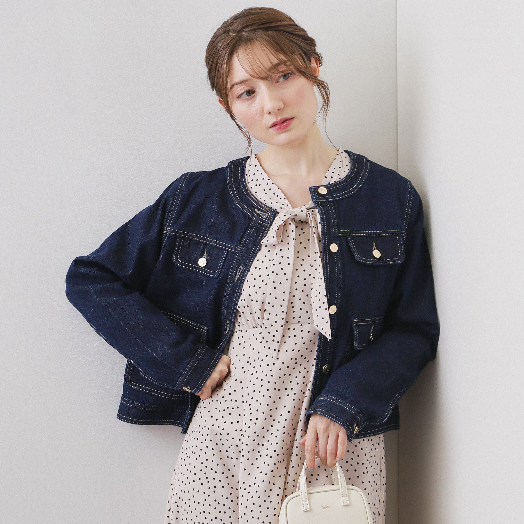 index「ミニマルノーカラーデニムジャケット【洗濯機OK】」|デニムジャケット|
