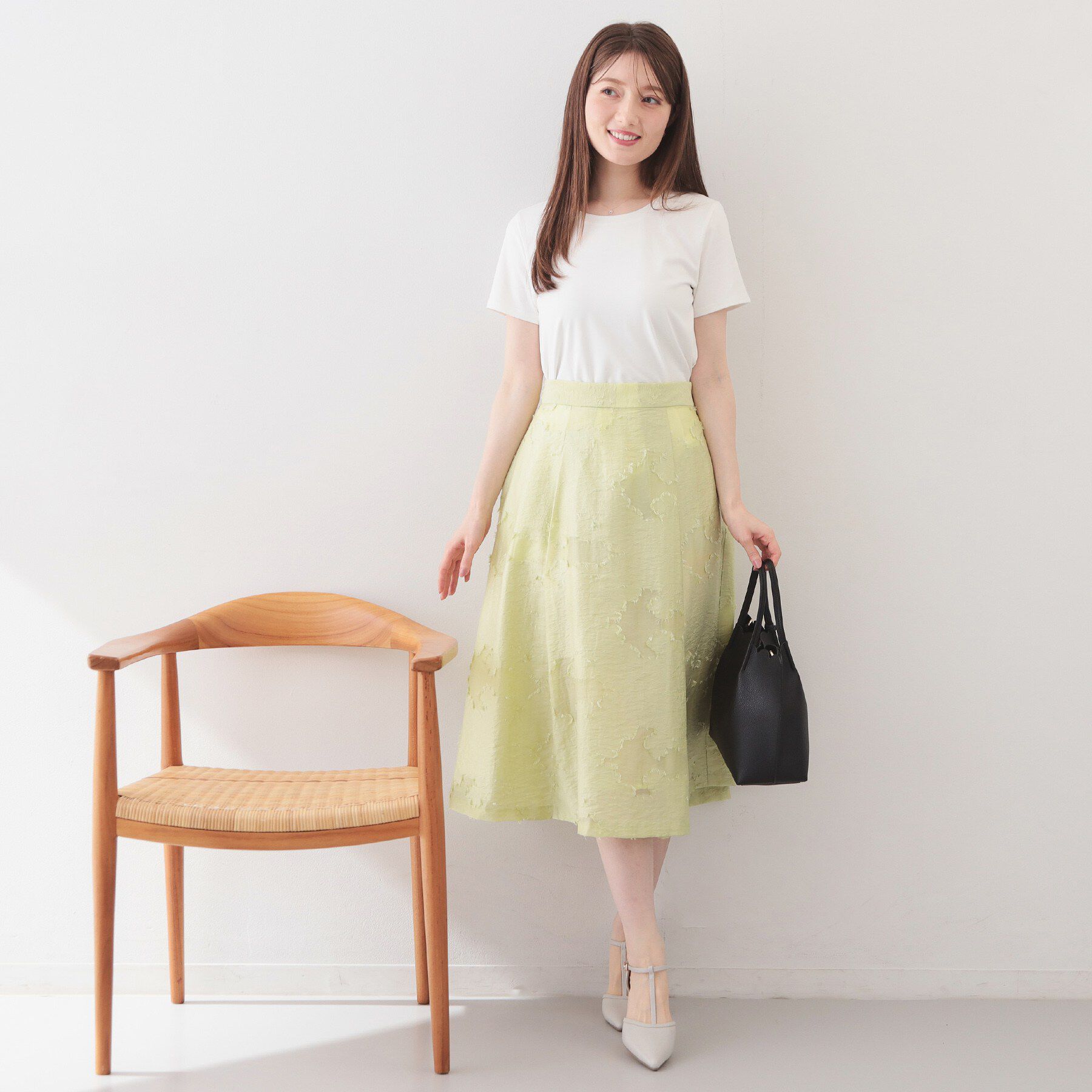 index「薄手なのに透けにくい！ベーシックTシャツ【洗濯機OK/接触冷感/吸水速乾/透け防止/UVケア】《S～」|Tシャツ・カットソー|